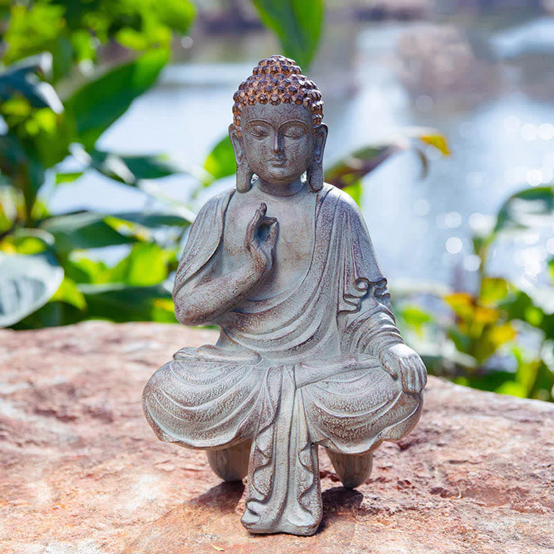 Meditating Zen Buddha Resin Statue for Serenity & Calm - Image 20