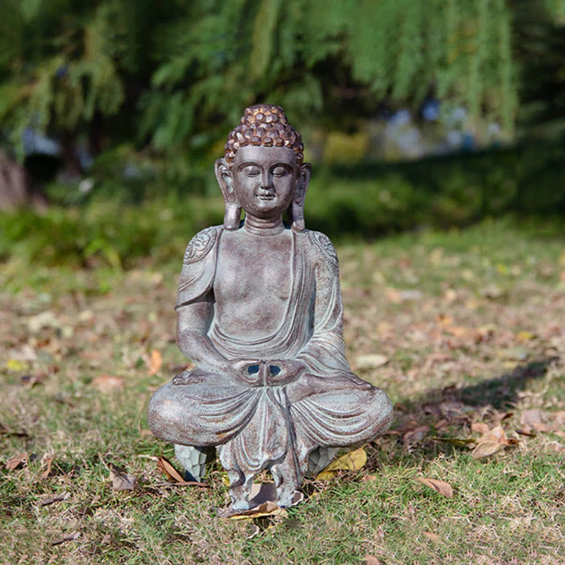 Meditating Zen Buddha Resin Statue for Serenity & Calm - Image 21