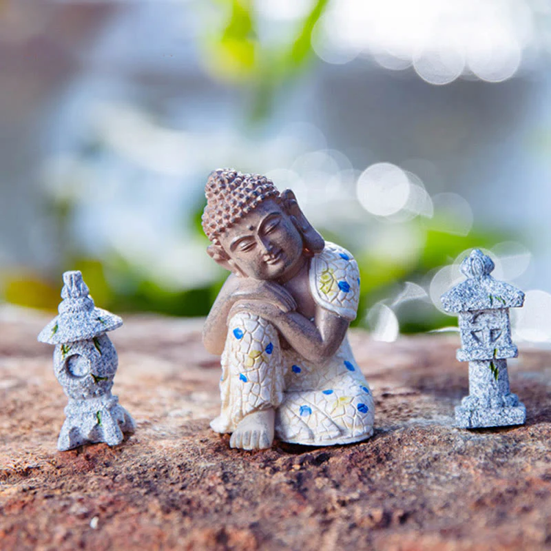 Meditating Zen Buddha Resin Statue for Serenity & Calm - Image 3