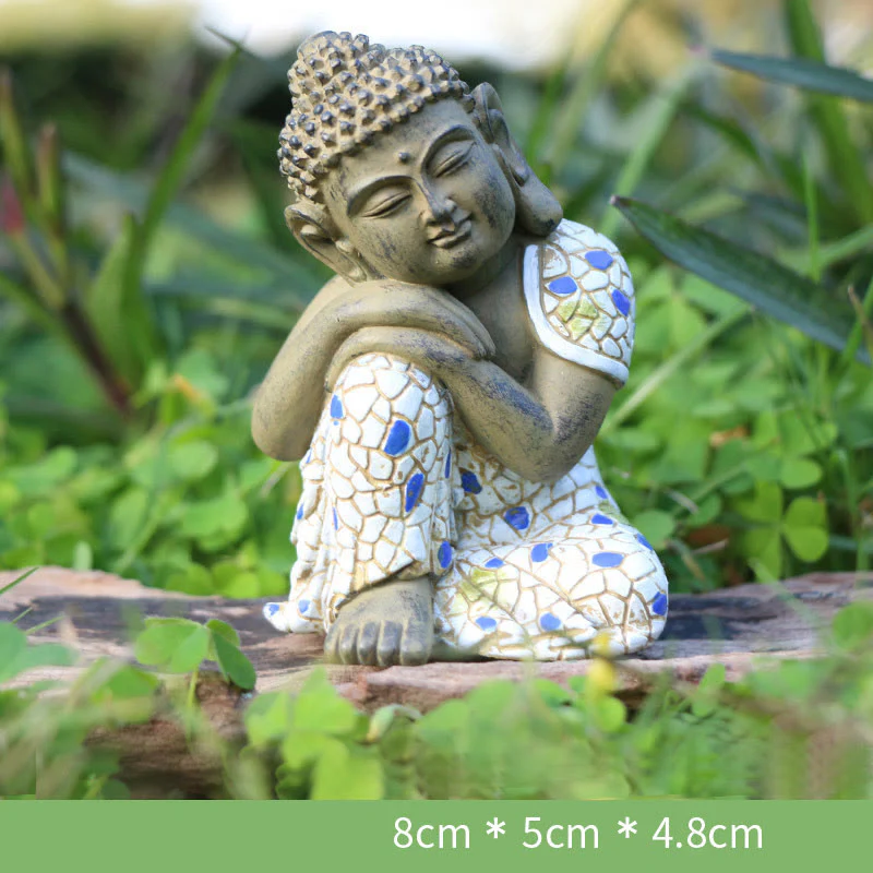 Meditating Zen Buddha Resin Statue for Serenity & Calm - Image 5