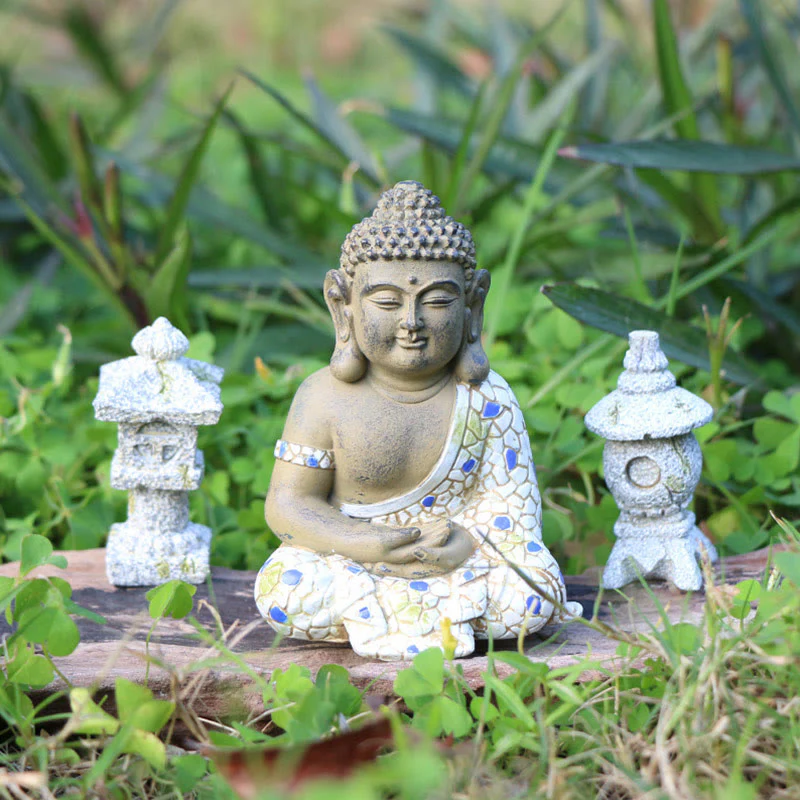 Meditating Zen Buddha Resin Statue for Serenity & Calm - Image 6