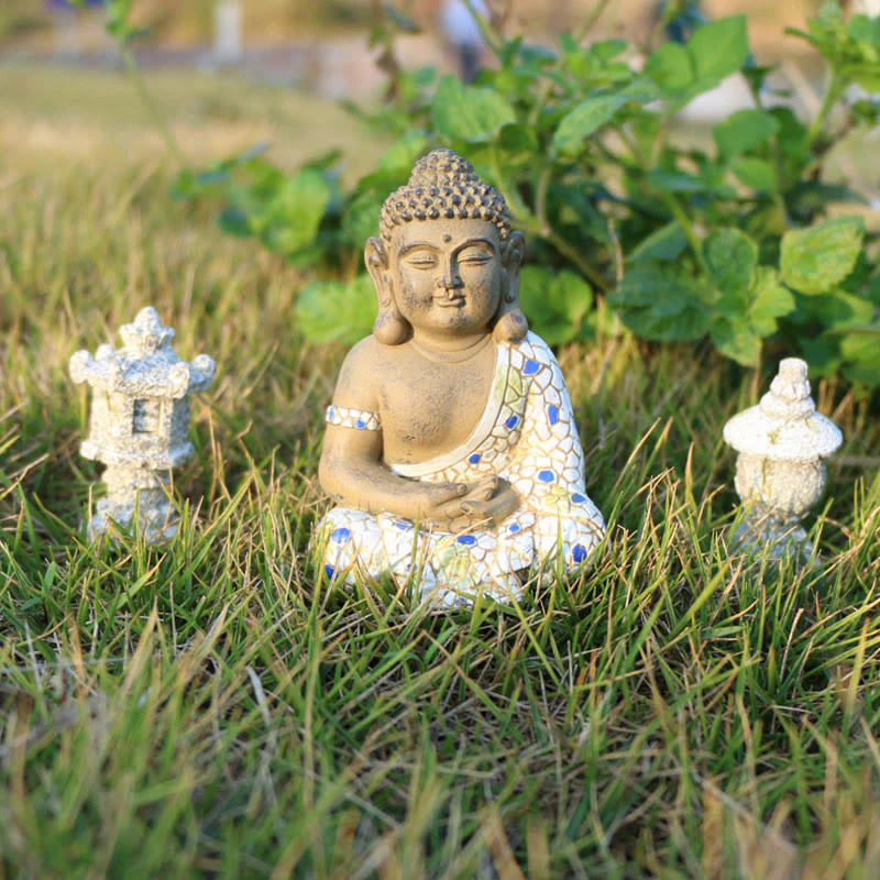 Meditating Zen Buddha Resin Statue for Serenity & Calm - Image 7