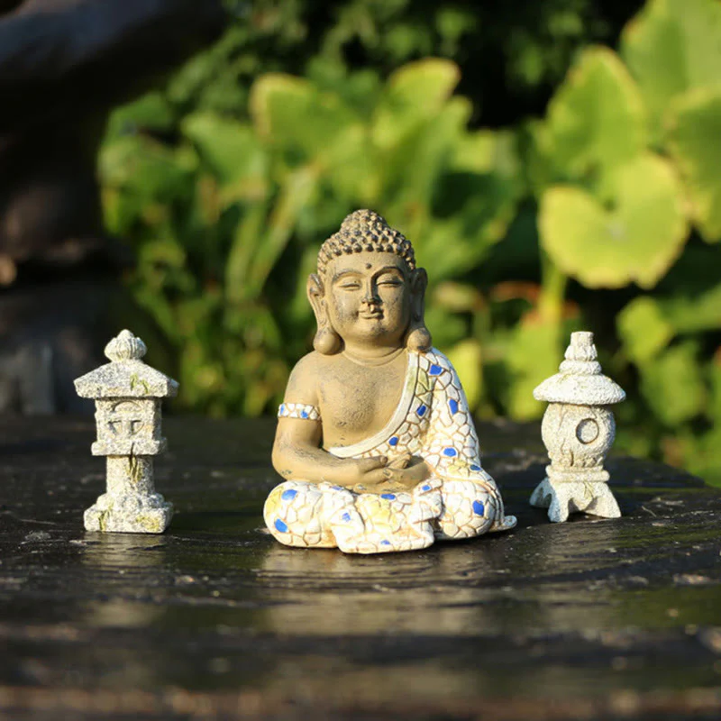 Meditating Zen Buddha Resin Statue for Serenity & Calm - Image 8