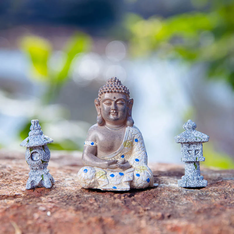 Meditating Zen Buddha Resin Statue for Serenity & Calm - Image 9