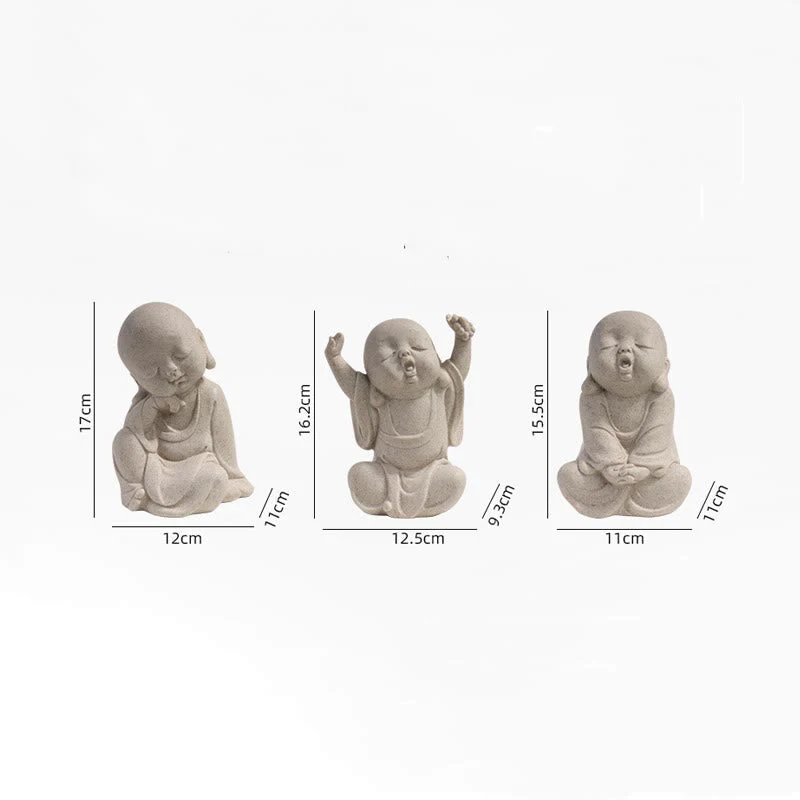 Meditation Resin Buddha Monk Statue for Home Serenity - Image 11