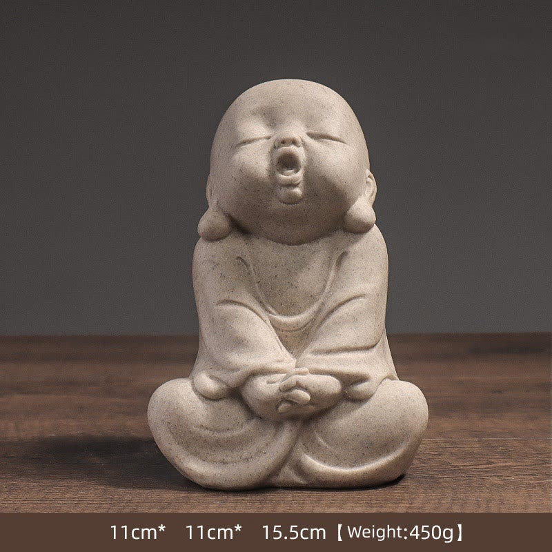 Meditation Resin Buddha Monk Statue for Home Serenity - Image 7