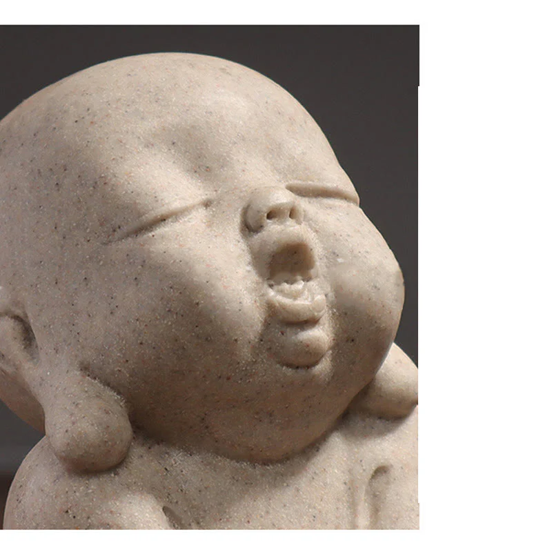 Meditation Resin Buddha Monk Statue for Home Serenity - Image 9