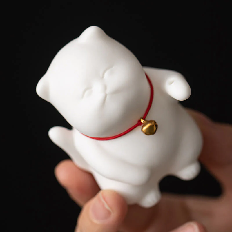 Mini Cute Ceramic Cat Incense Burner for Meditation - Image 6