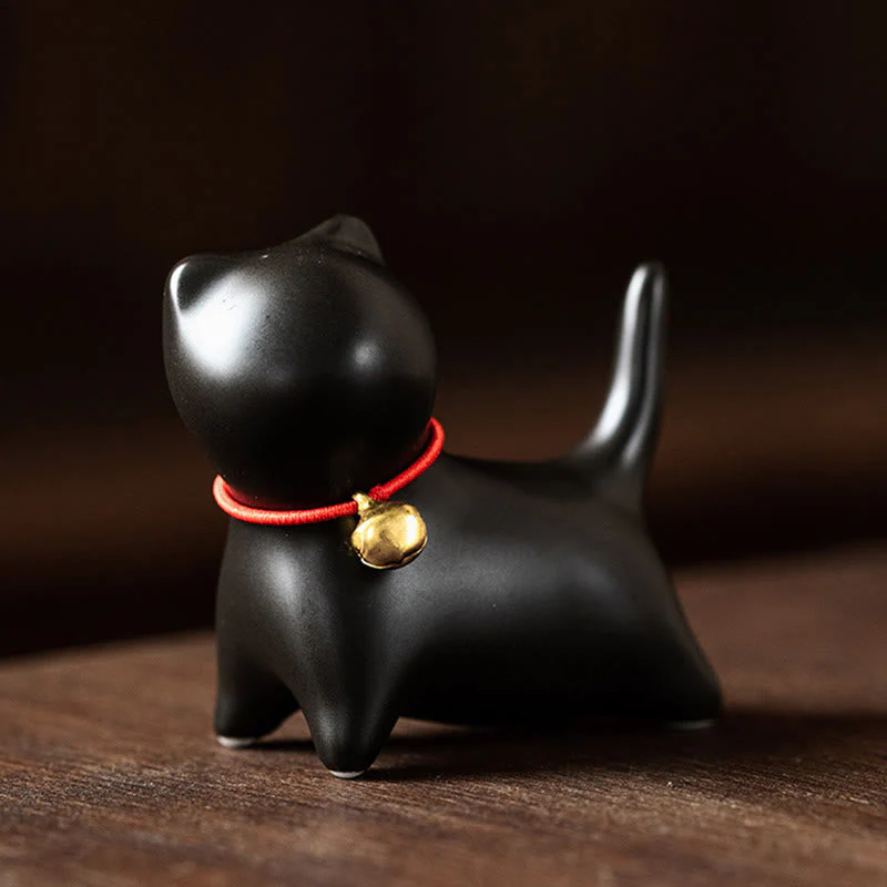 Mini Ceramic Cat Statue Standing or Lying 5cm Figurine Decoration - Image 14