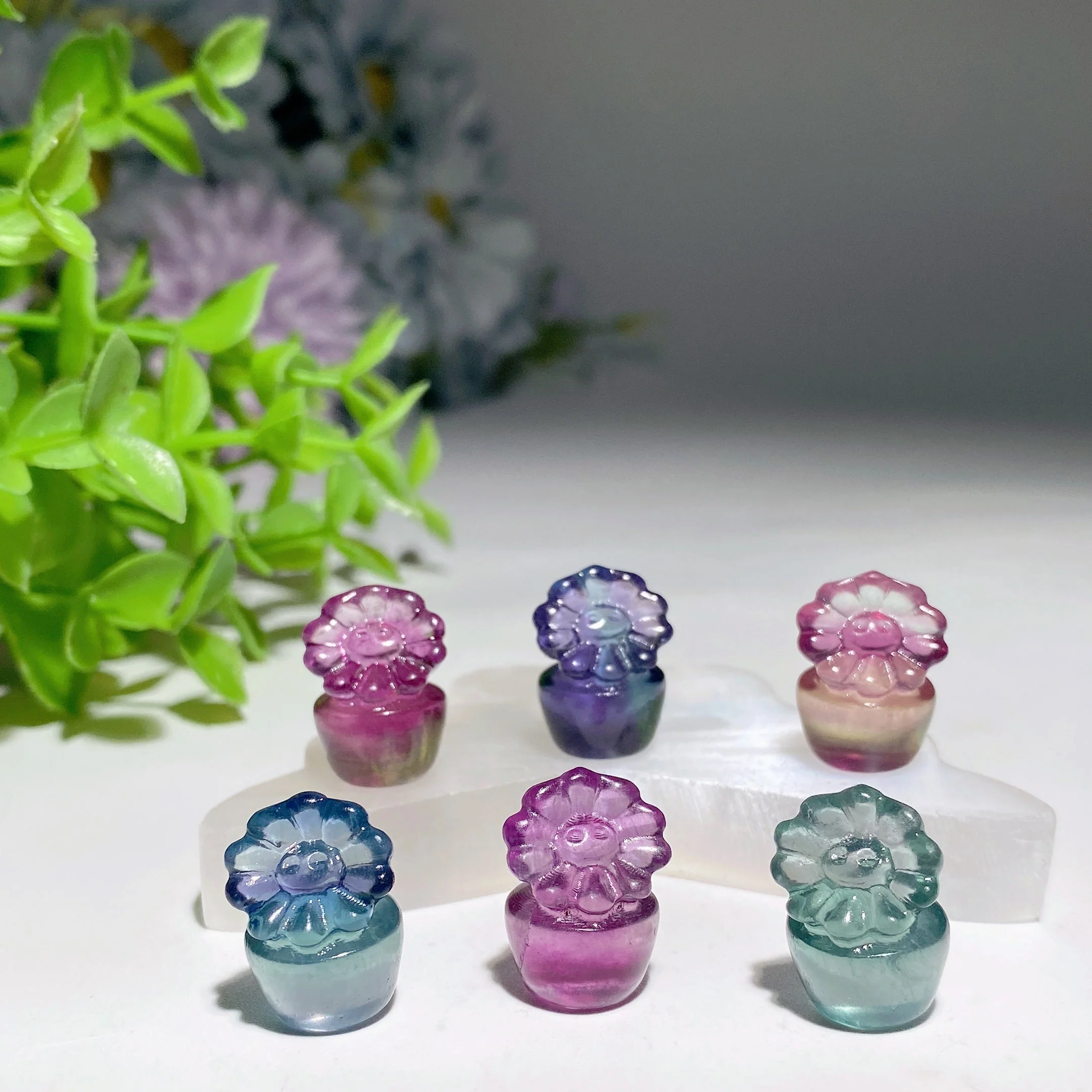 15-20mm Mini Fluorite Crystal Figurines for Healing Display - Image 3