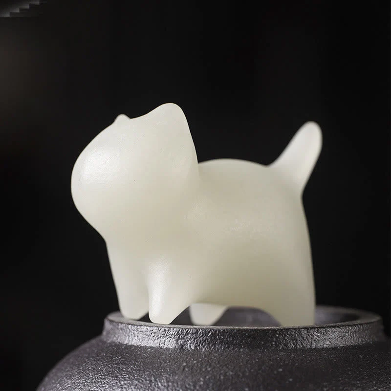 Mini Glowstone Cat Decoration - Luminous Lucky Zen Decor - Image 3