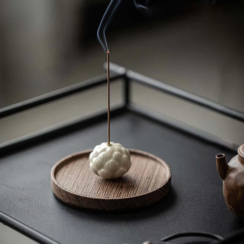 Mini Lotus Flower Ceramic Incense Burner 3.5cm Meditation - Image 11