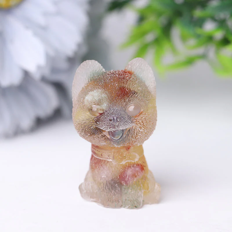 Mini Resin Crystal Dog Figurine - 1.6 inch Healing Figure - Image 6