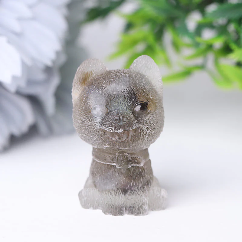 Mini Resin Crystal Dog Figurine - 1.6 inch Healing Figure - Image 8