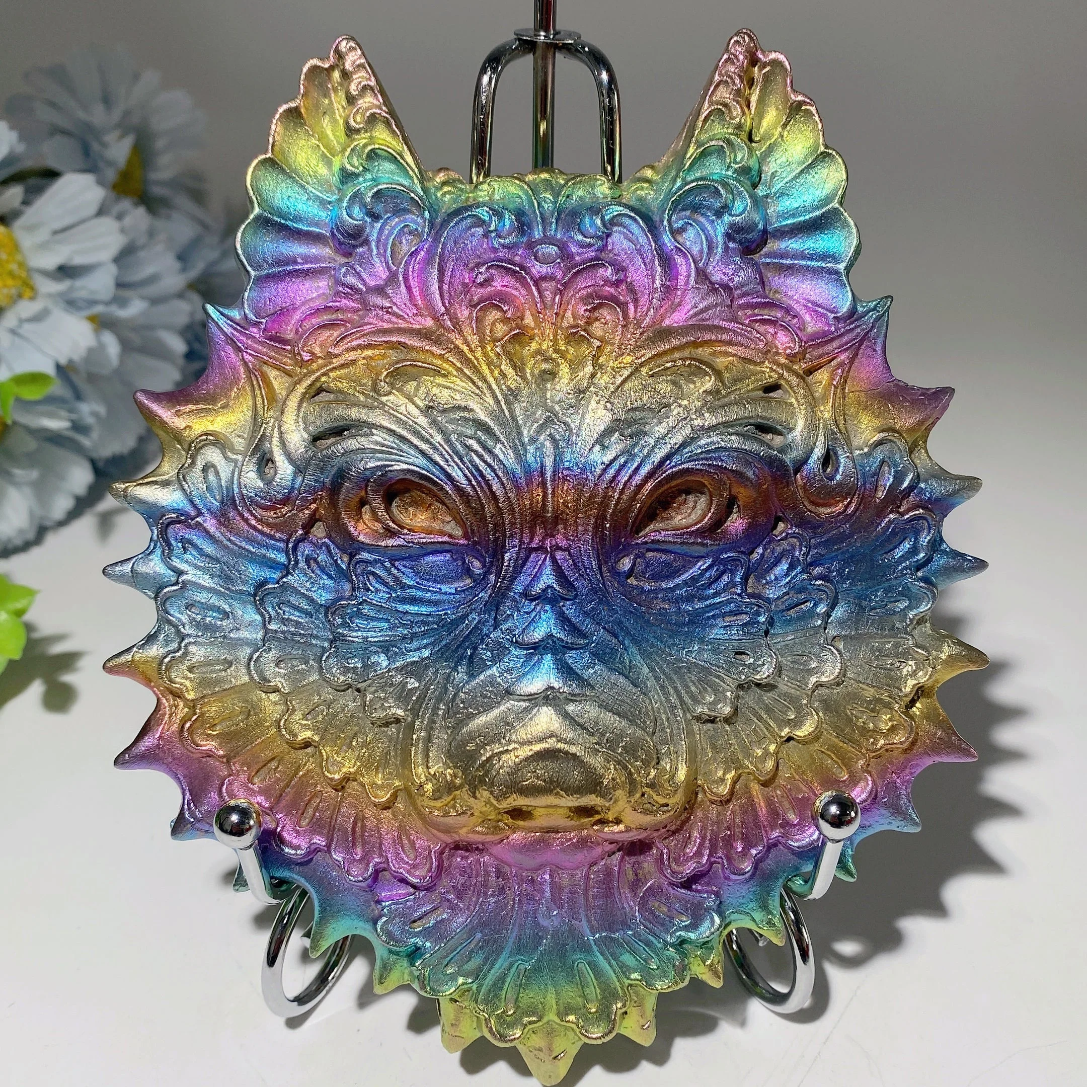 Mixed Bismuth Crystal Figurines 2-6 Inch Colorful Carvings - Image 2