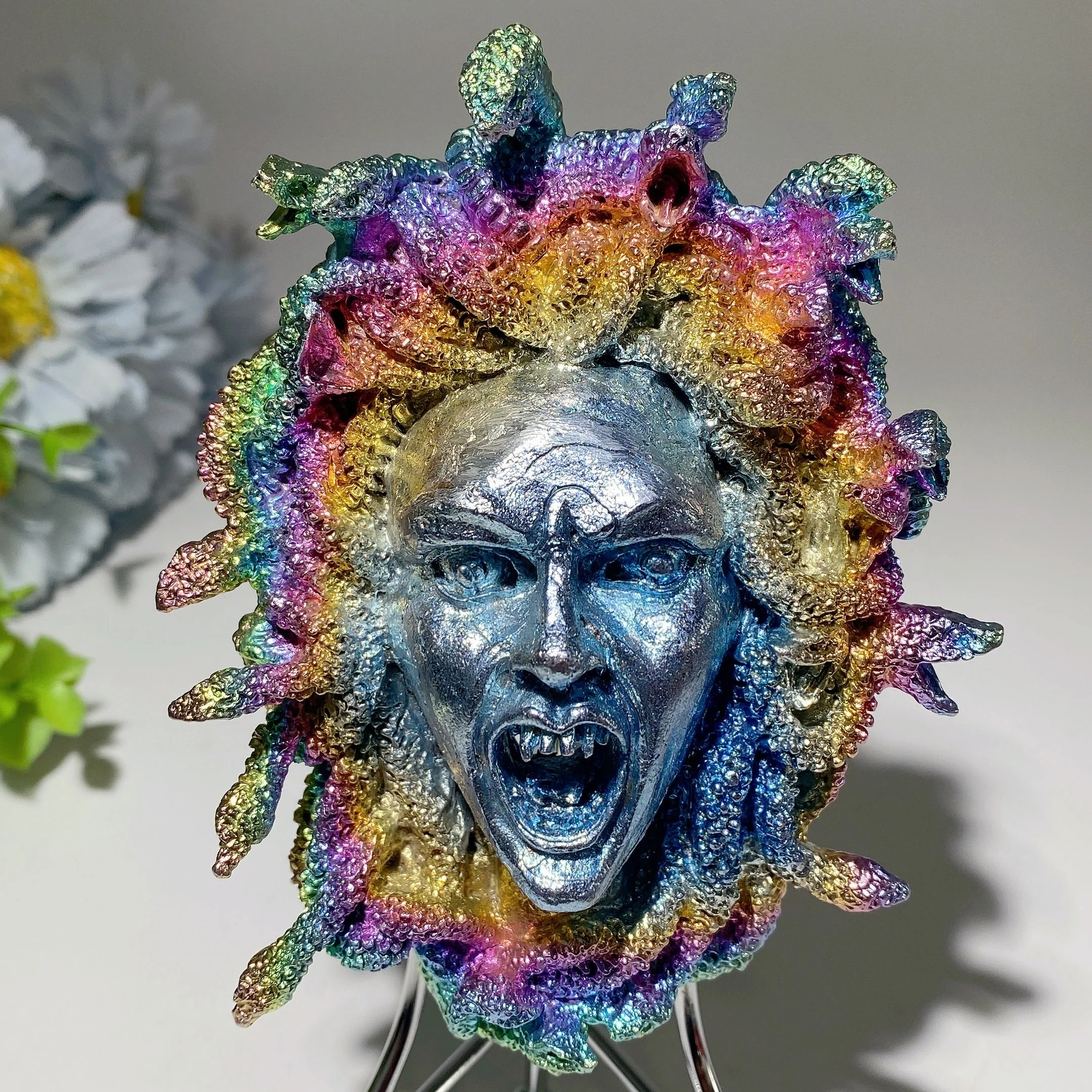 Mixed Bismuth Crystal Figurines 2-6 Inch Colorful Carvings - Image 4