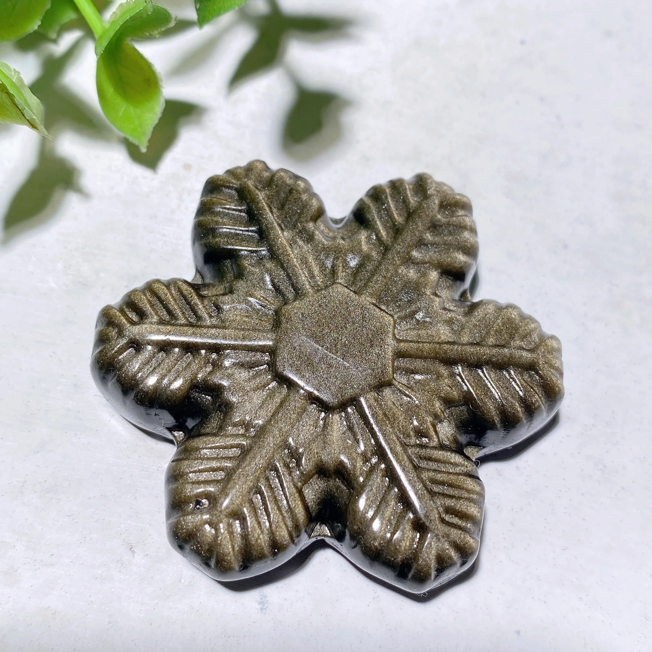 2-Inch Mixed Crystal Snowflake Carvings for Healing - Image 6