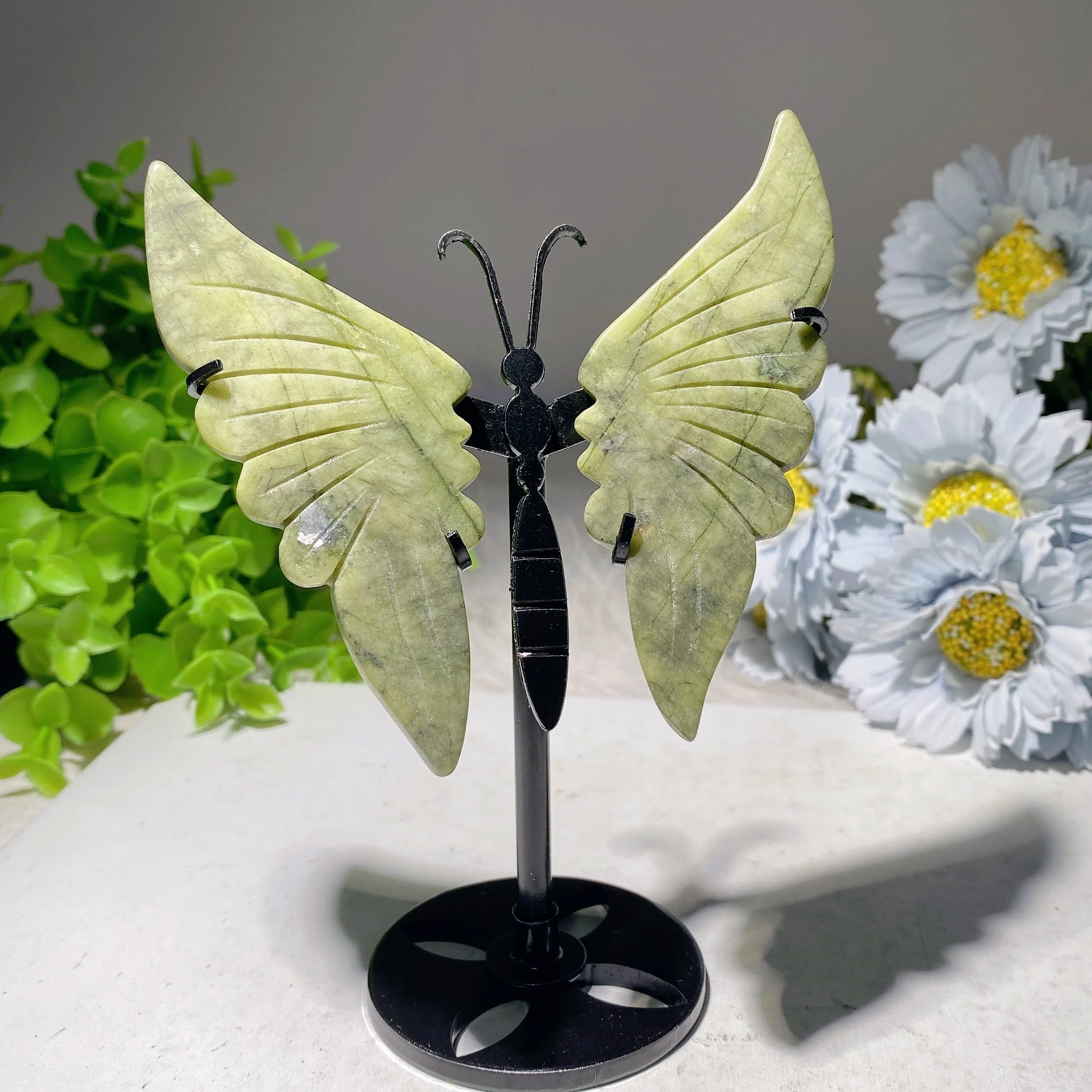 3.5-inch Mixed Crystal Butterfly Wings Carving with Stand - Image 6