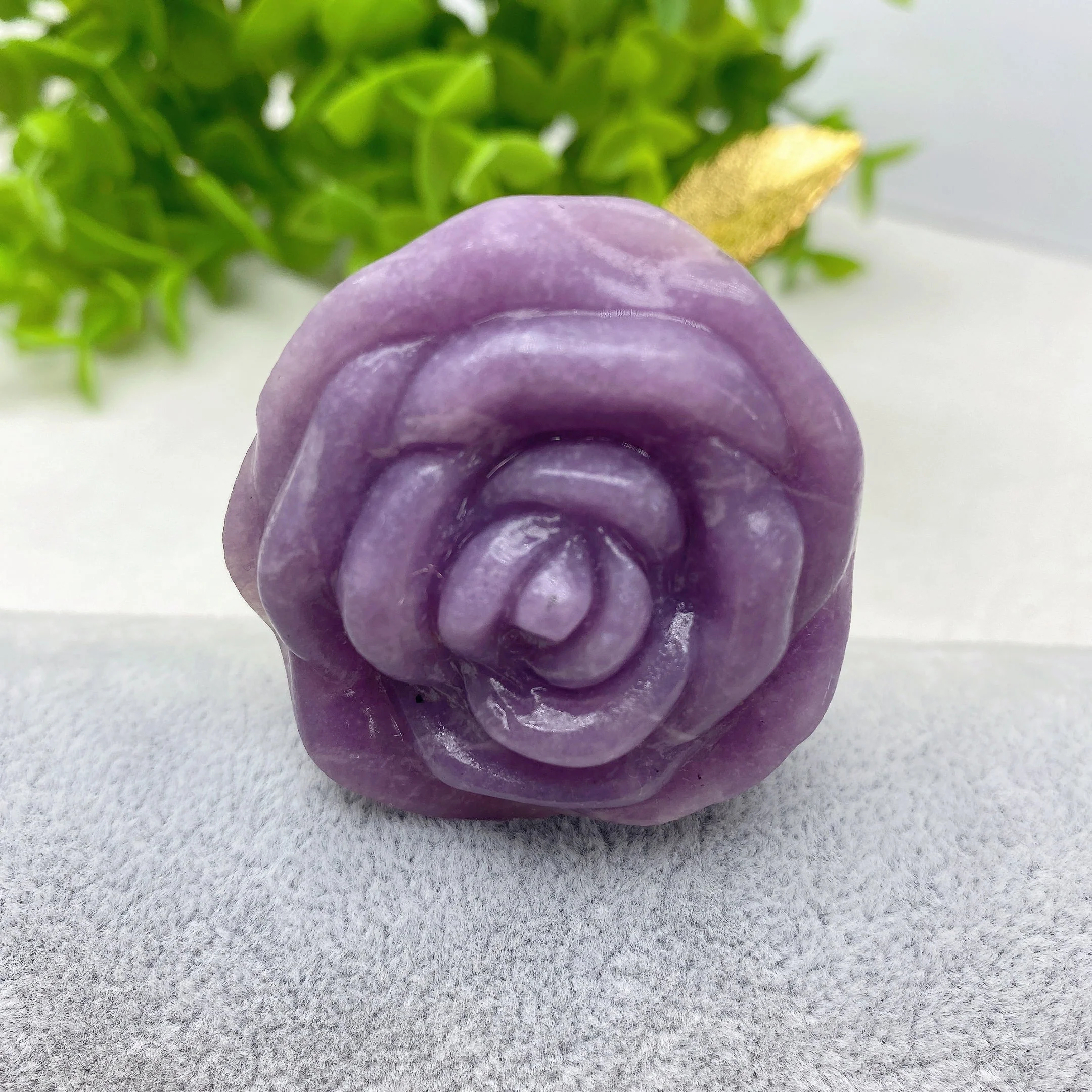 9-inch Mixed Crystal Rose Figurine for Healing Energy - Image 4