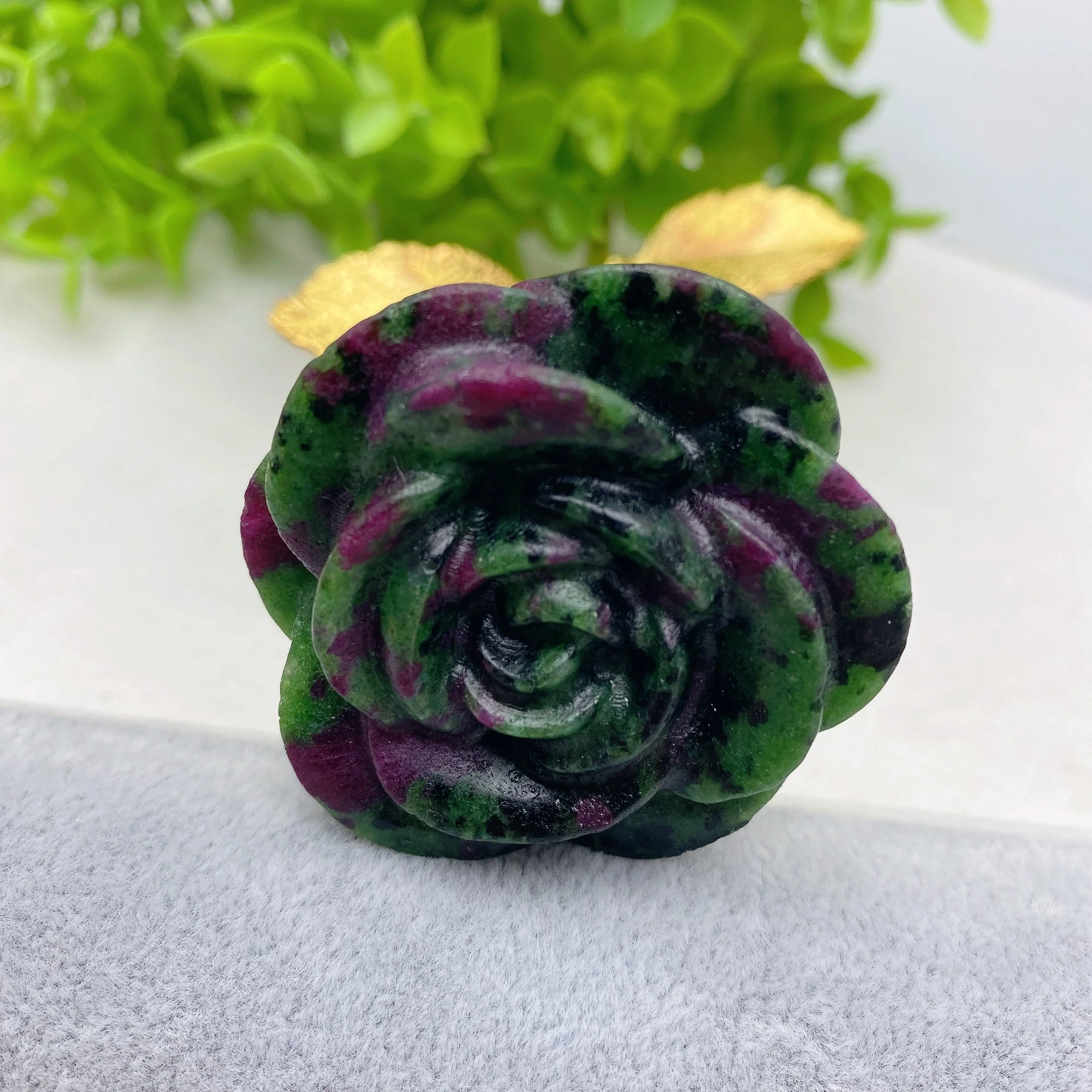 9-inch Mixed Crystal Rose Figurine for Healing Energy - Image 8