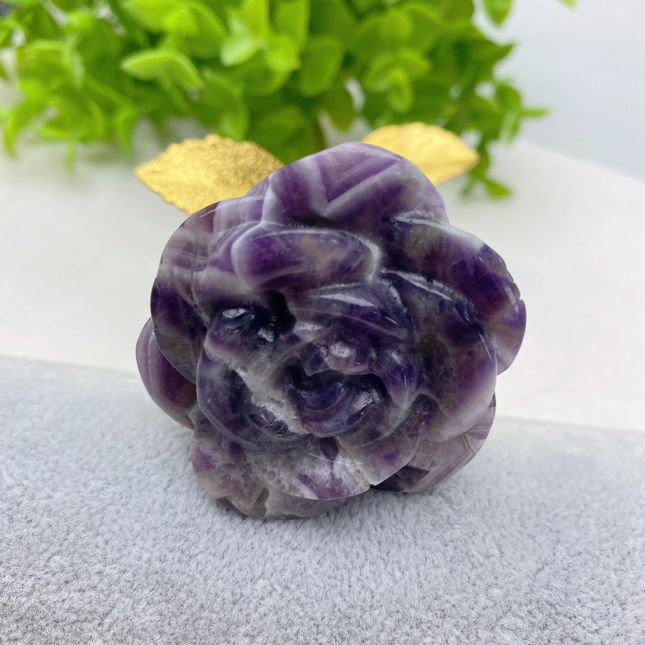 9-inch Mixed Crystal Rose Figurine for Healing Energy - Image 9