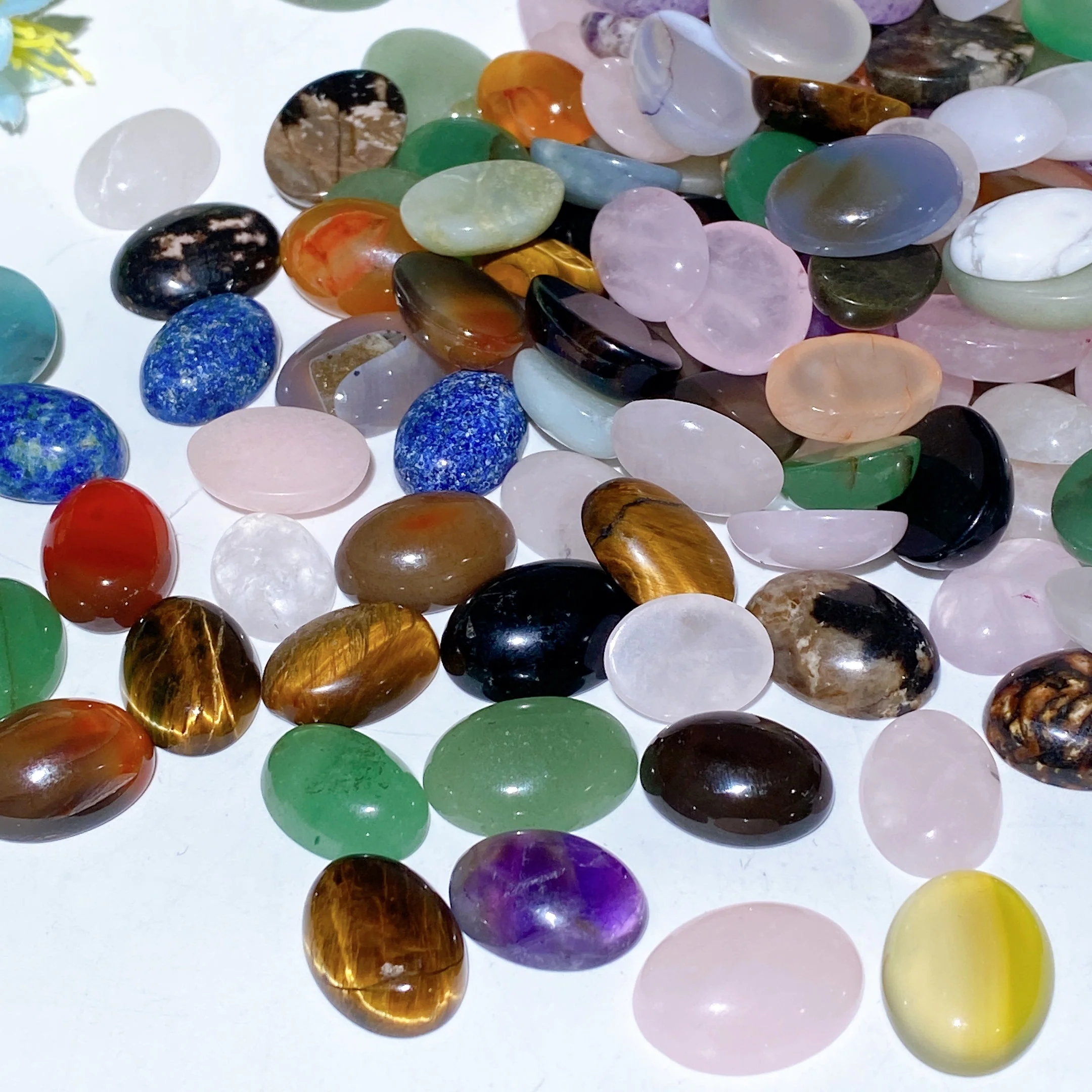 15-20mm Mixed Crystal Cabochon for Healing Pendant - Image 2