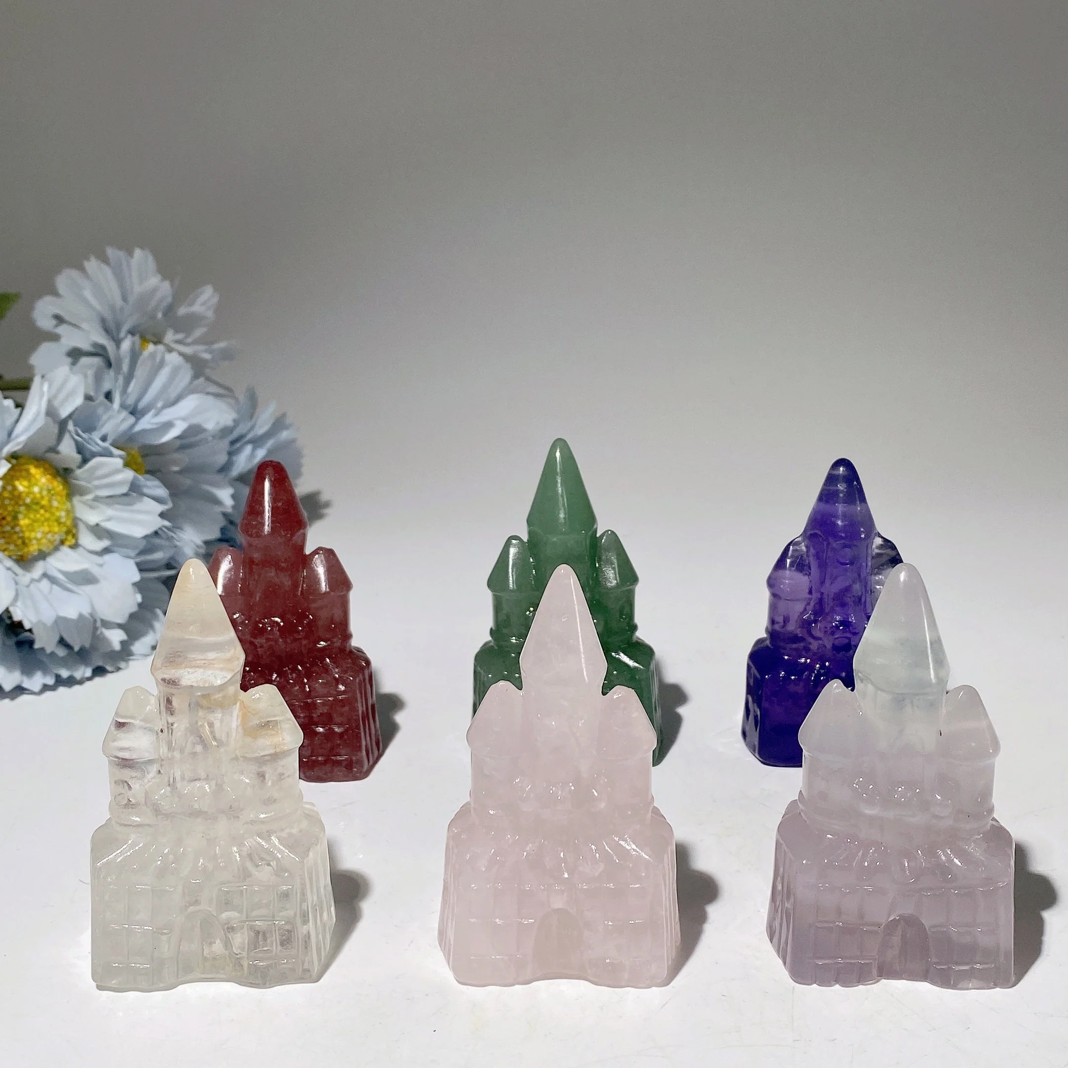 2.6in Mixed Crystal Castle Figurines for Healing Energy - Image 15