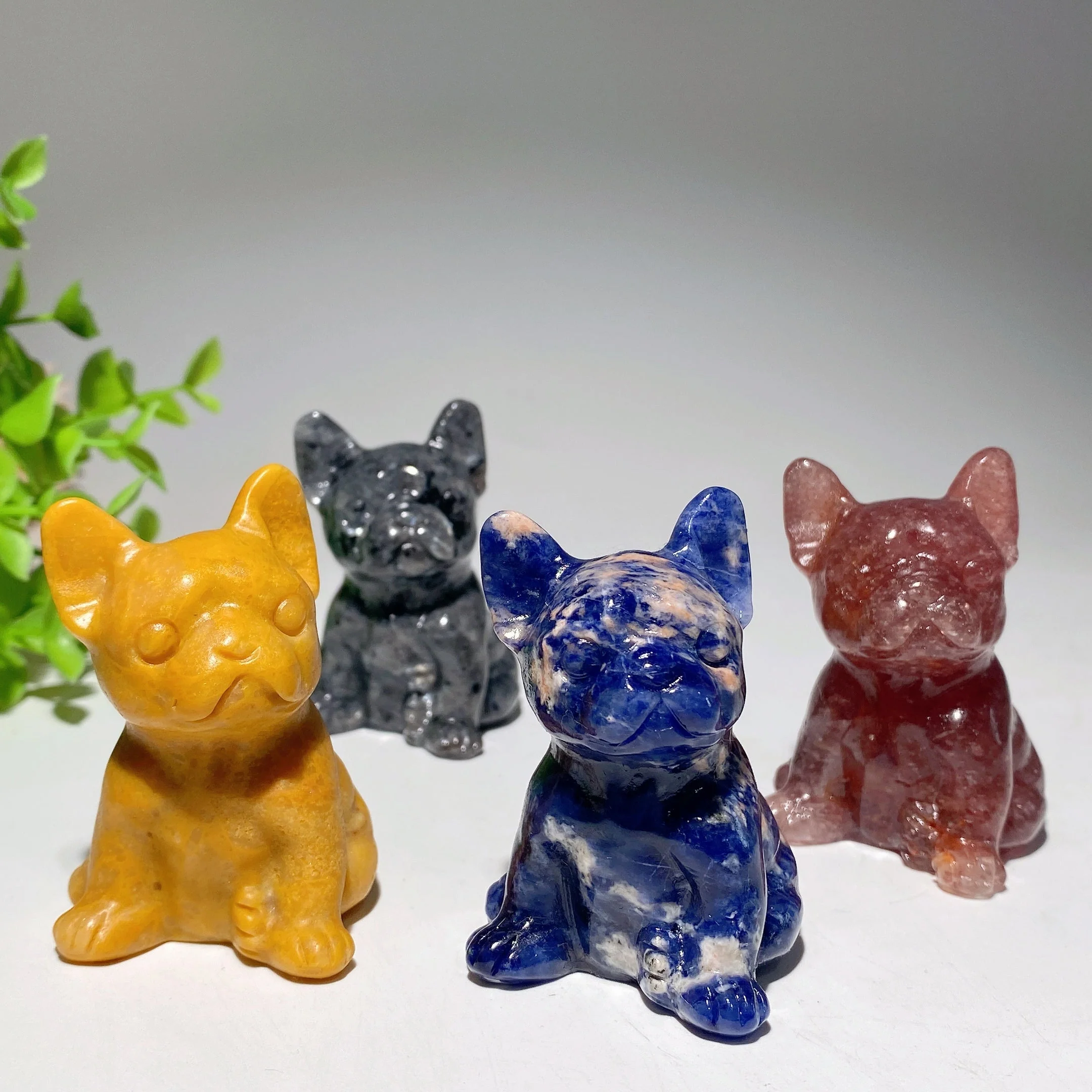 2.3" Mixed Crystal Dog Figurines for Healing Display - Image 2