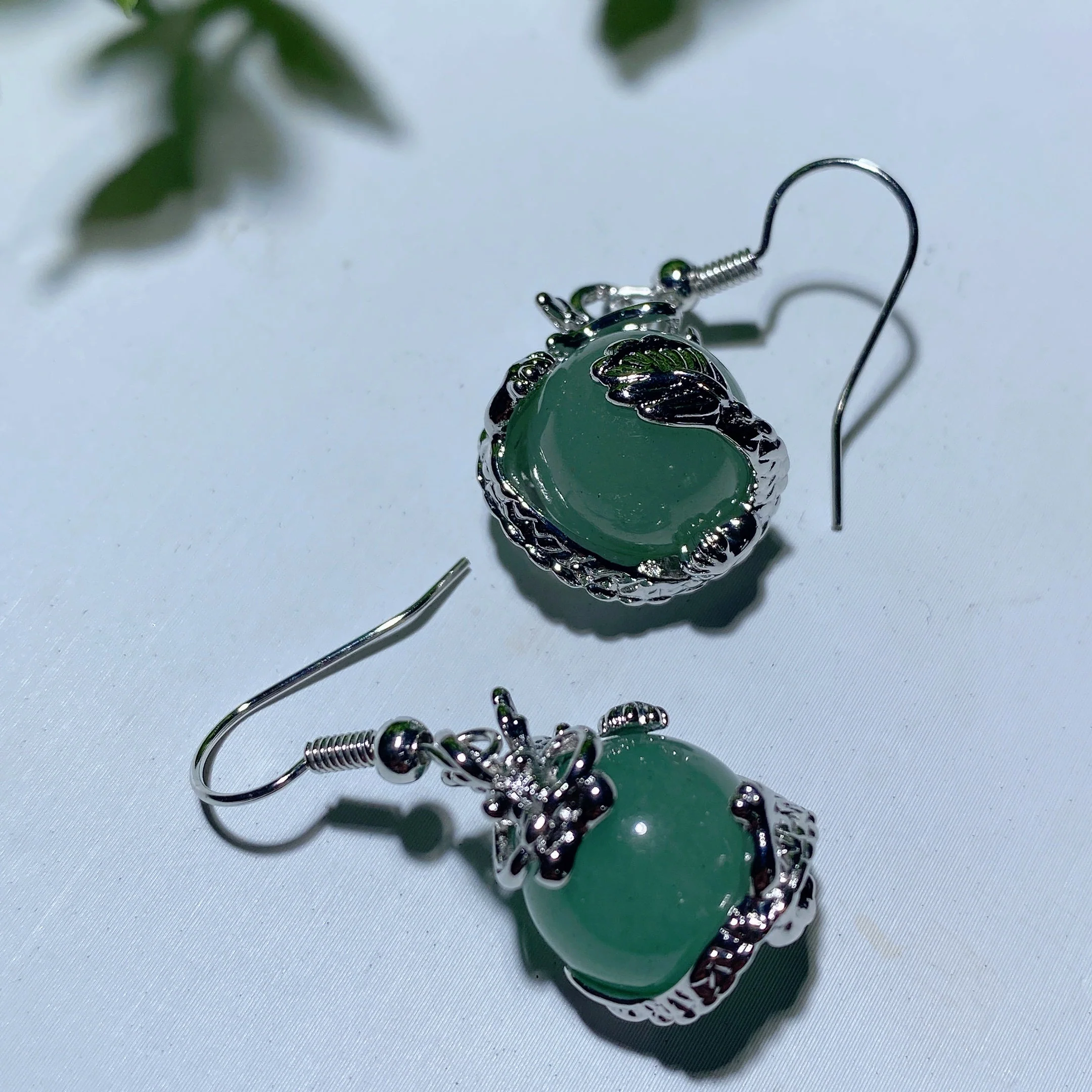 Mixed Crystal Dragon Earrings with Silver Dragon Design 1.5 Inch - Image 11