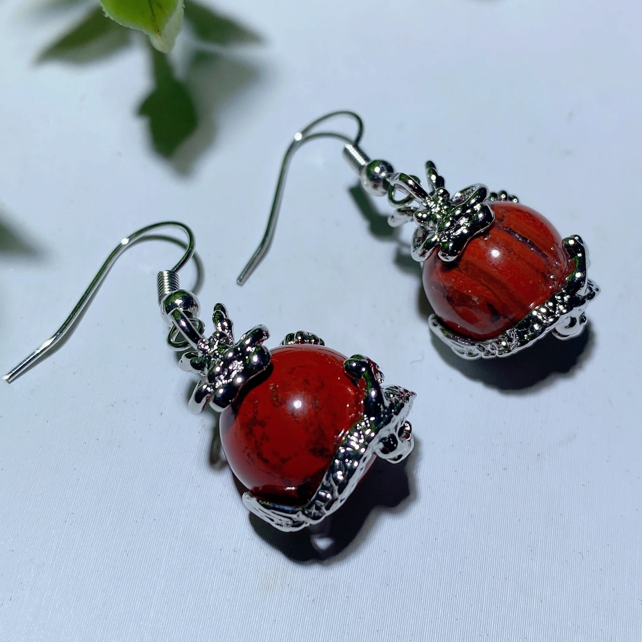Mixed Crystal Dragon Earrings with Silver Dragon Design 1.5 Inch - Image 7
