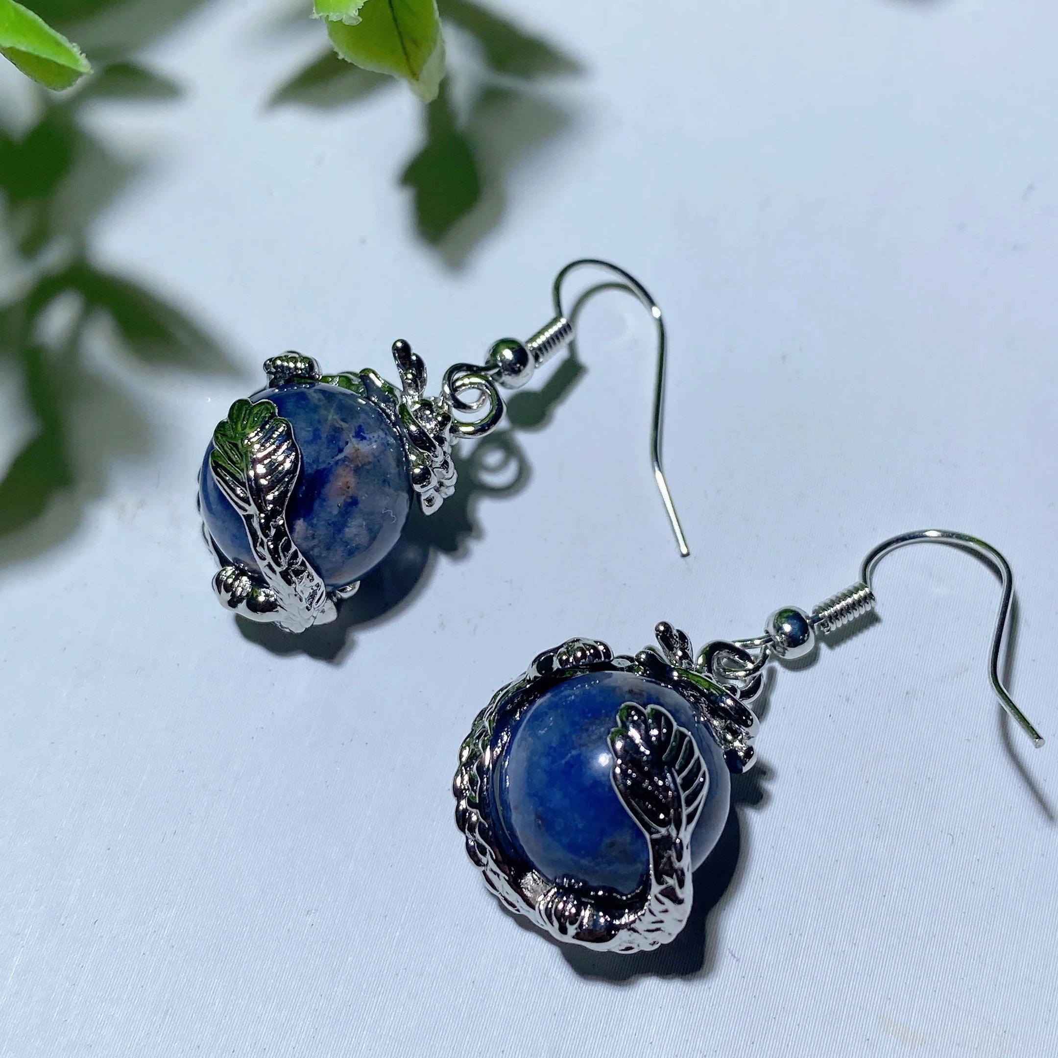 Mixed Crystal Dragon Earrings with Silver Dragon Design 1.5 Inch - Image 8