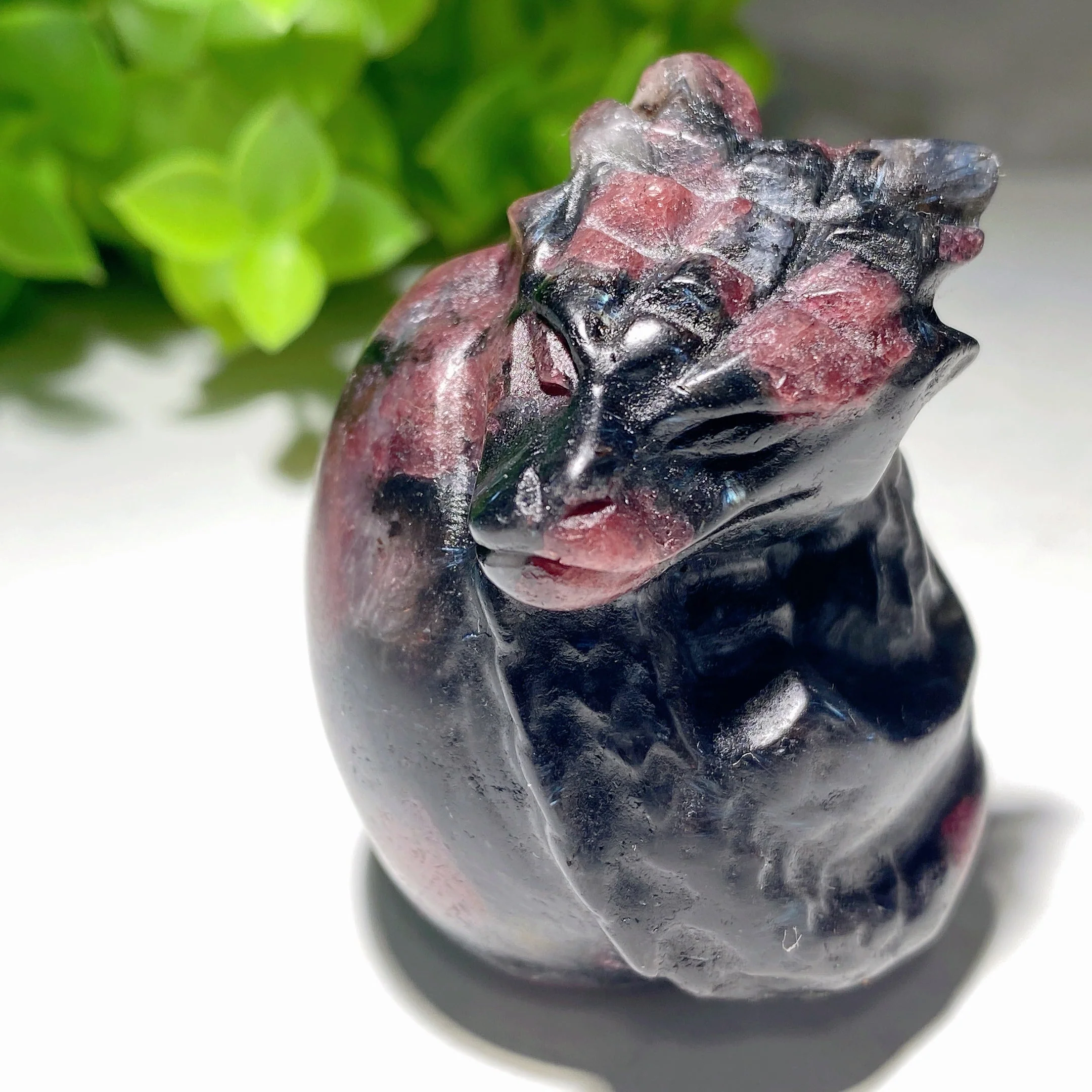 1.9 inch Mixed Crystal Dragon Egg Carving for Healing - Image 18