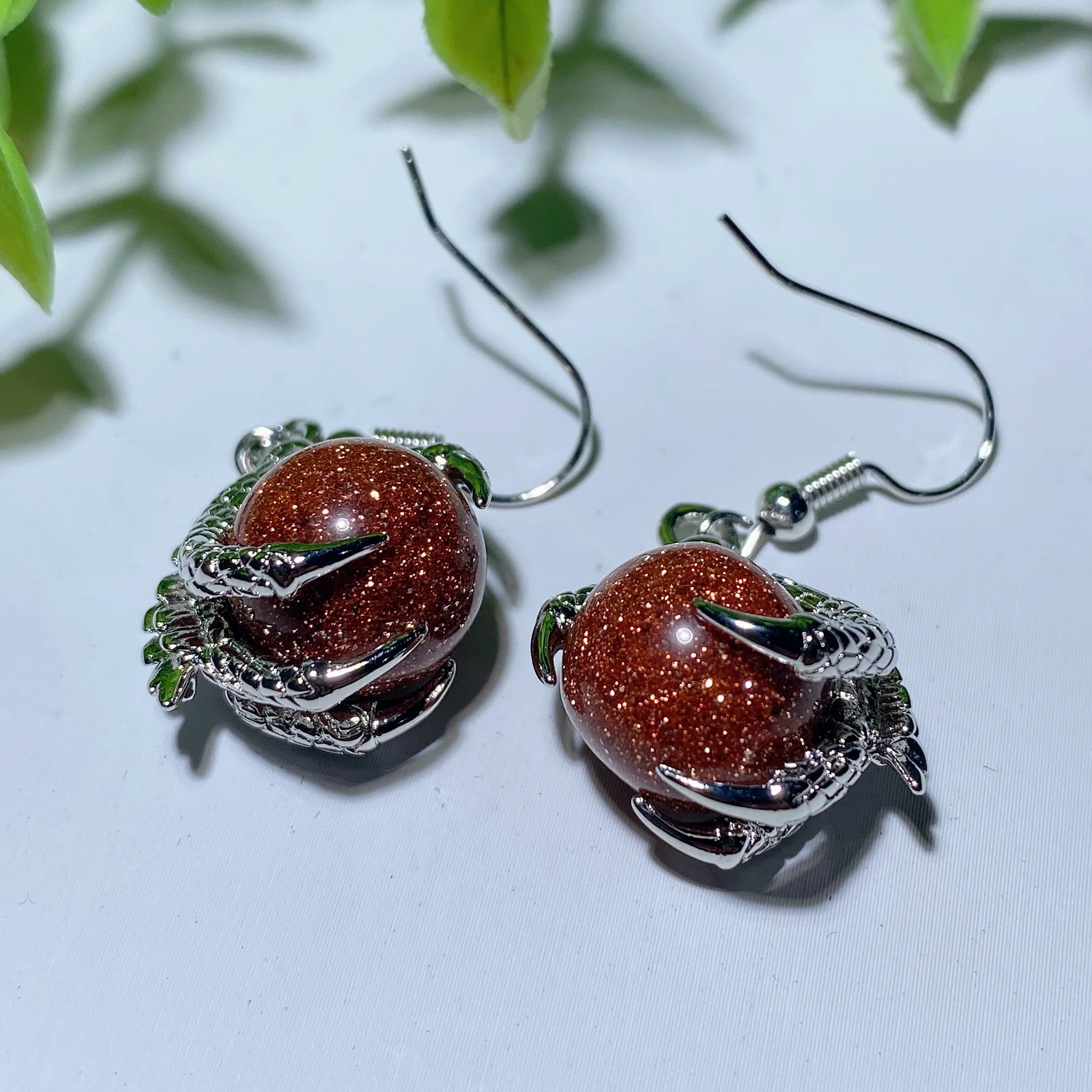 Mixed Crystal Dragon Paw Earrings Healing Jewelry - Image 5