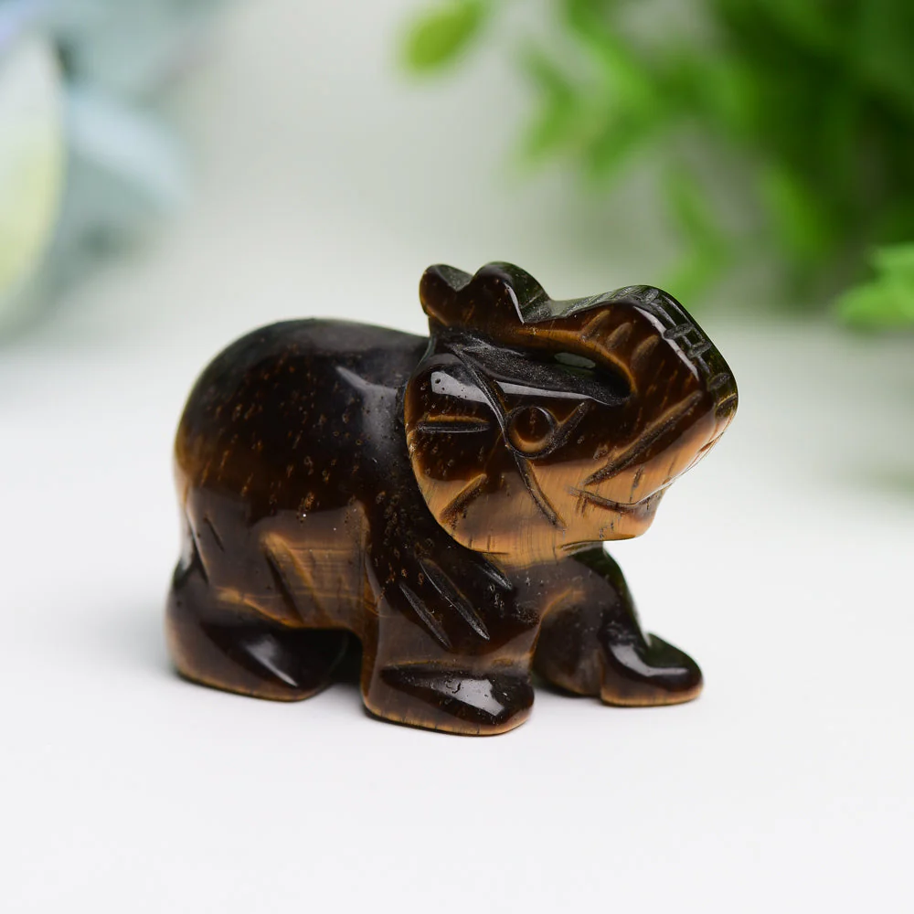 2 Inch Mixed Crystal Elephant Figurine for Healing & Luck - Image 20
