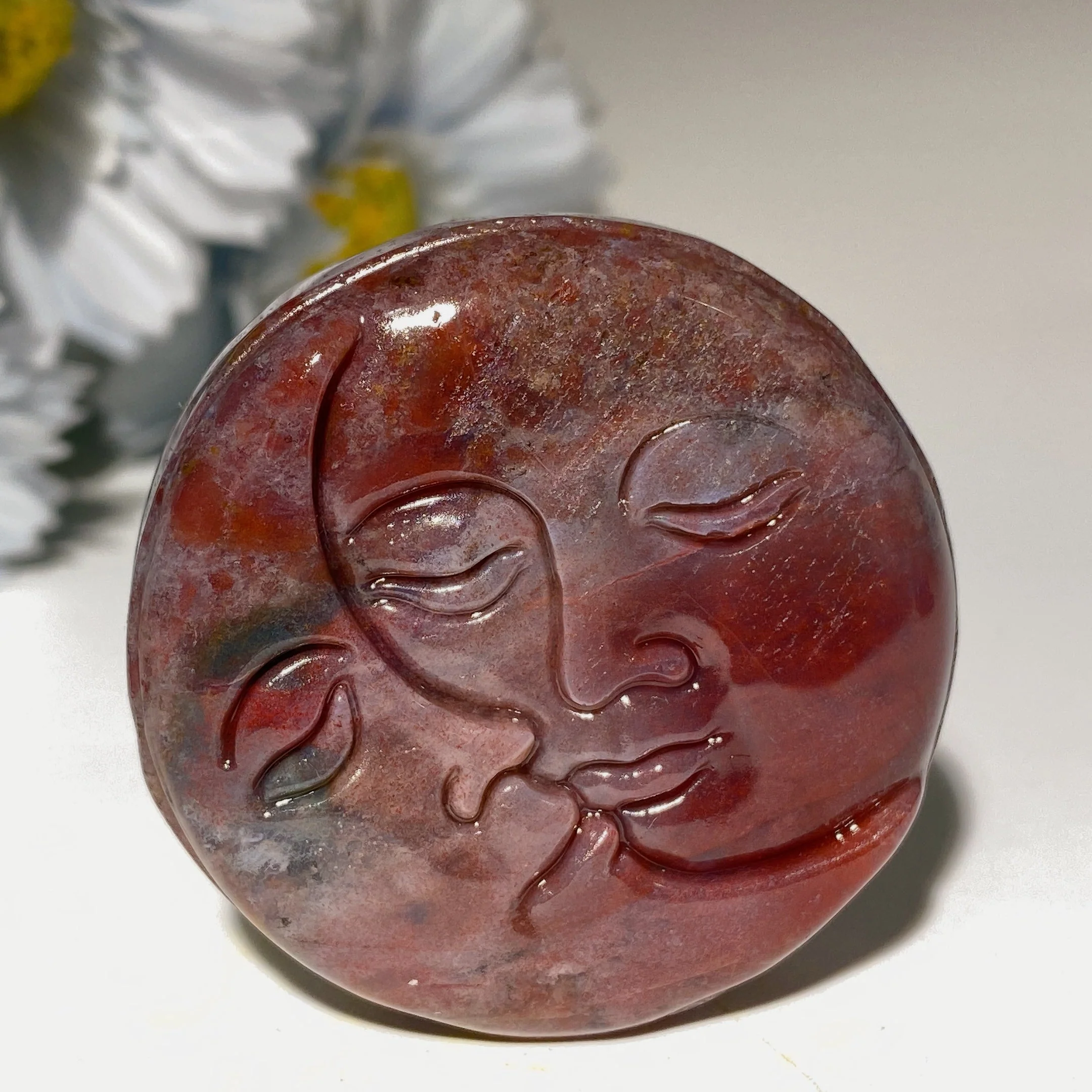 1.7 inch Mixed Crystal Moon & Sun Face Figurine - Image 10