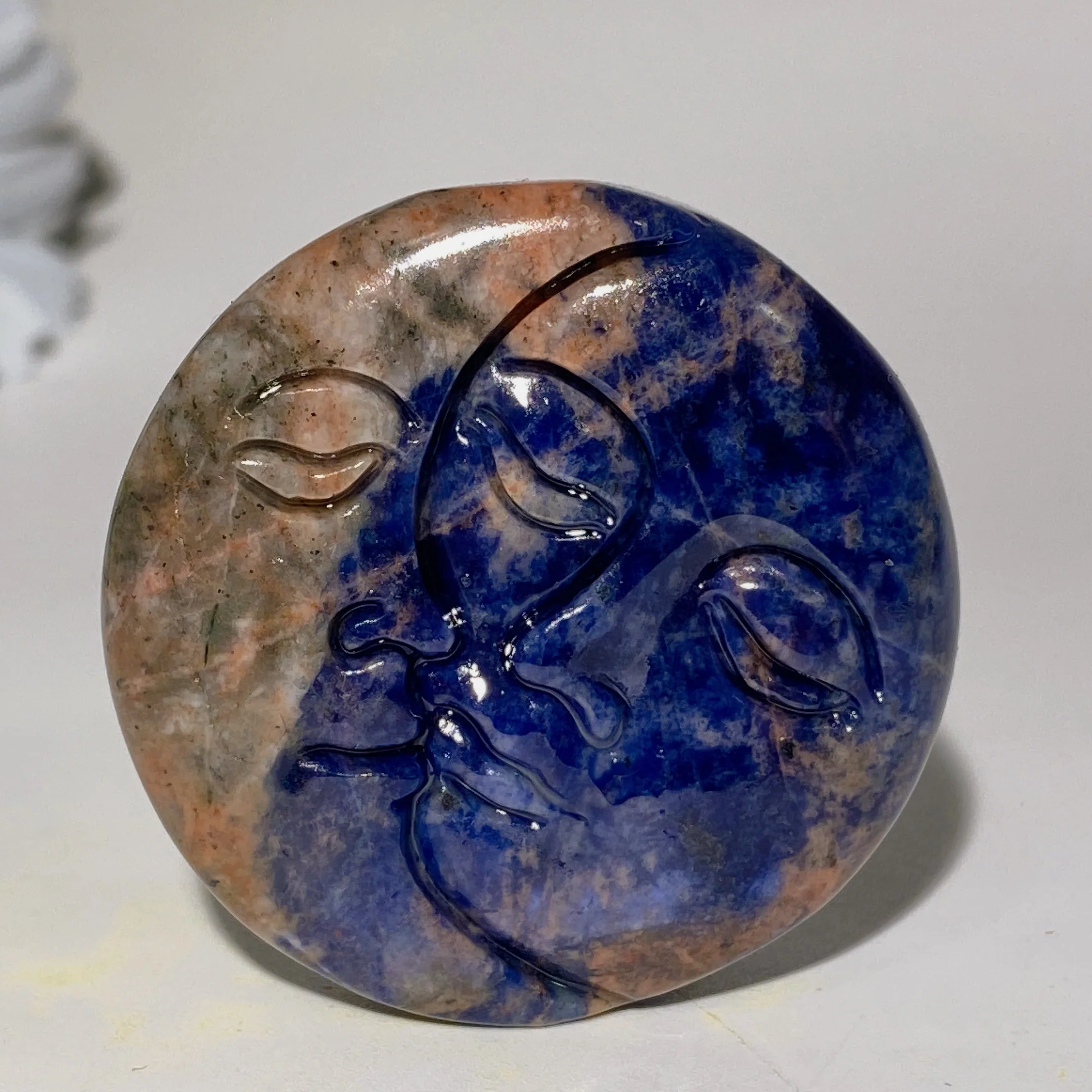 1.7 inch Mixed Crystal Moon & Sun Face Figurine - Image 15