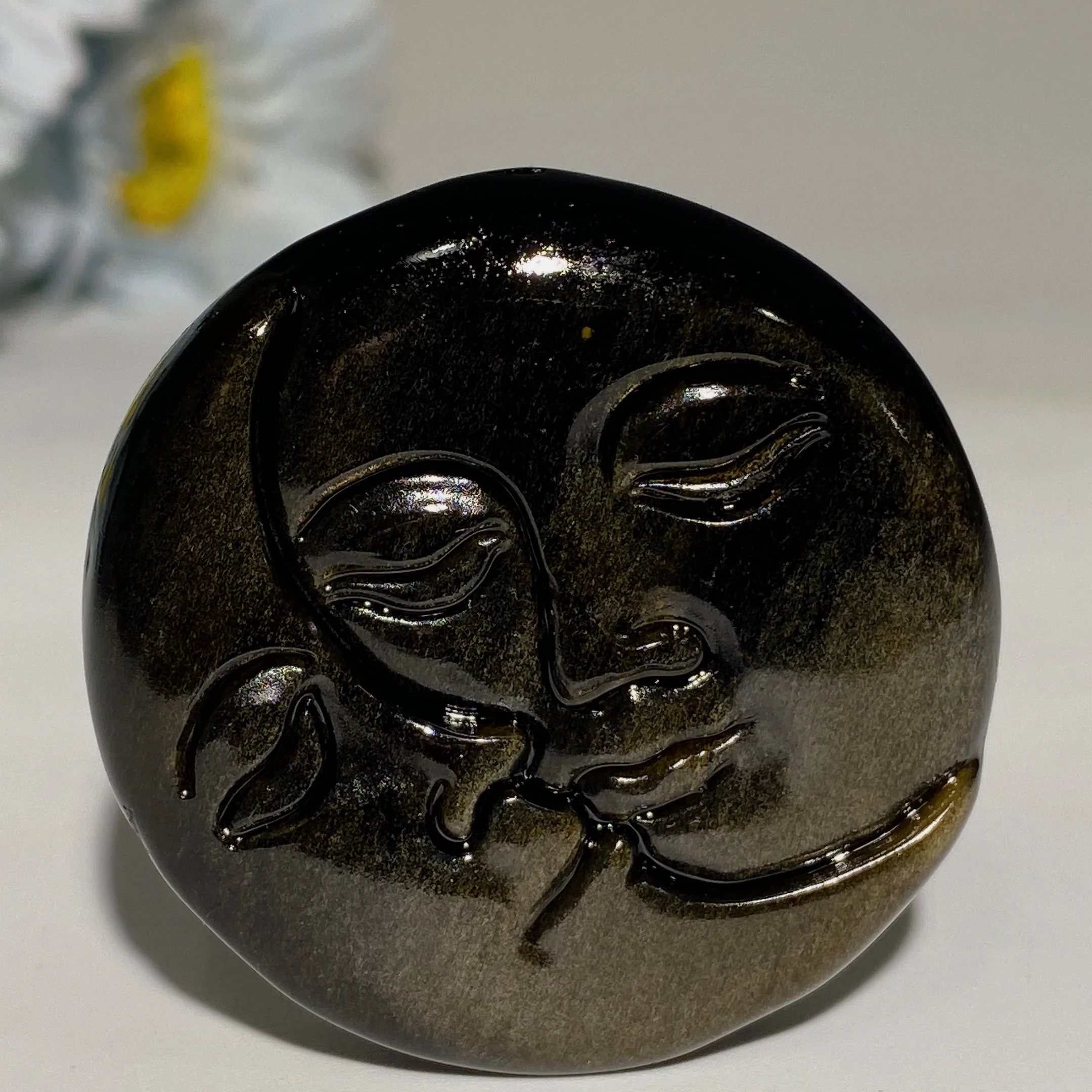 1.7 inch Mixed Crystal Moon & Sun Face Figurine - Image 19