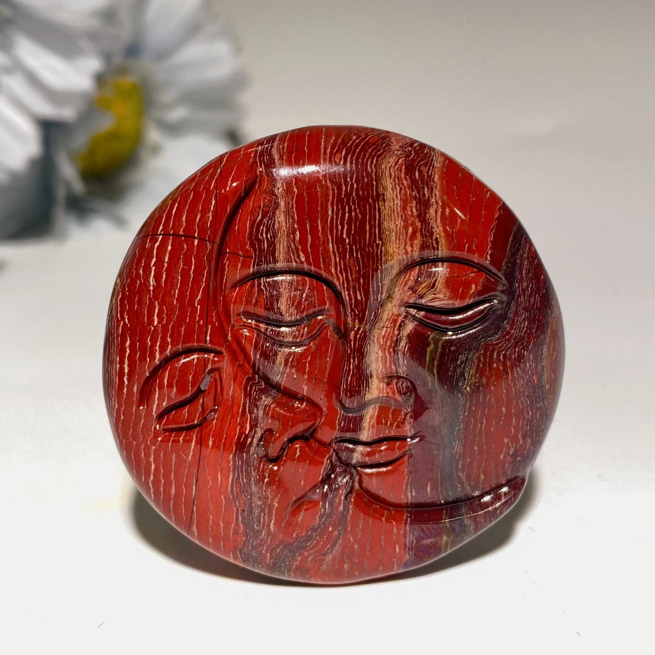 1.7 inch Mixed Crystal Moon & Sun Face Figurine - Image 7