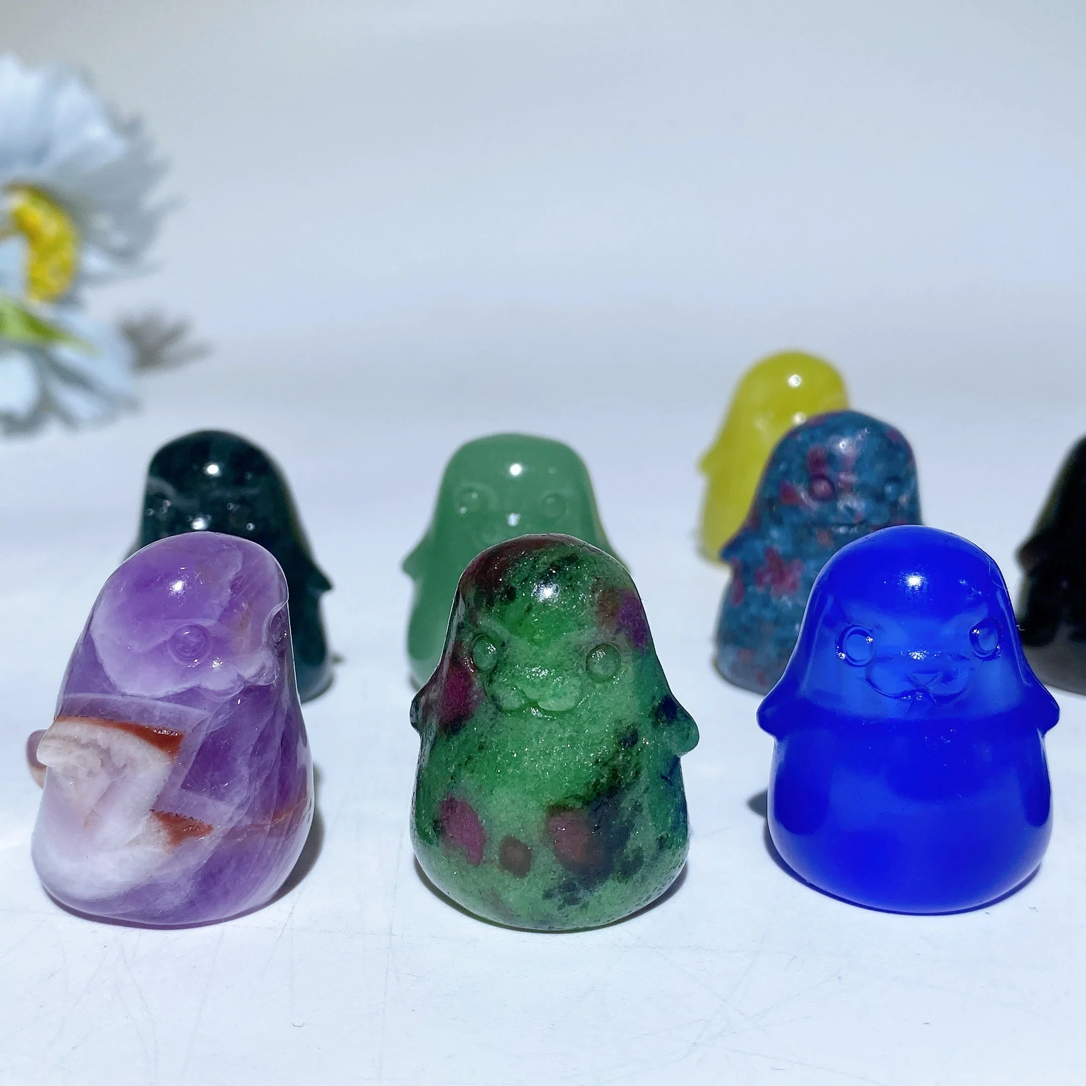 1.2 Inch Mixed Crystal Seal Figurine for Spiritual Healing - Image 3
