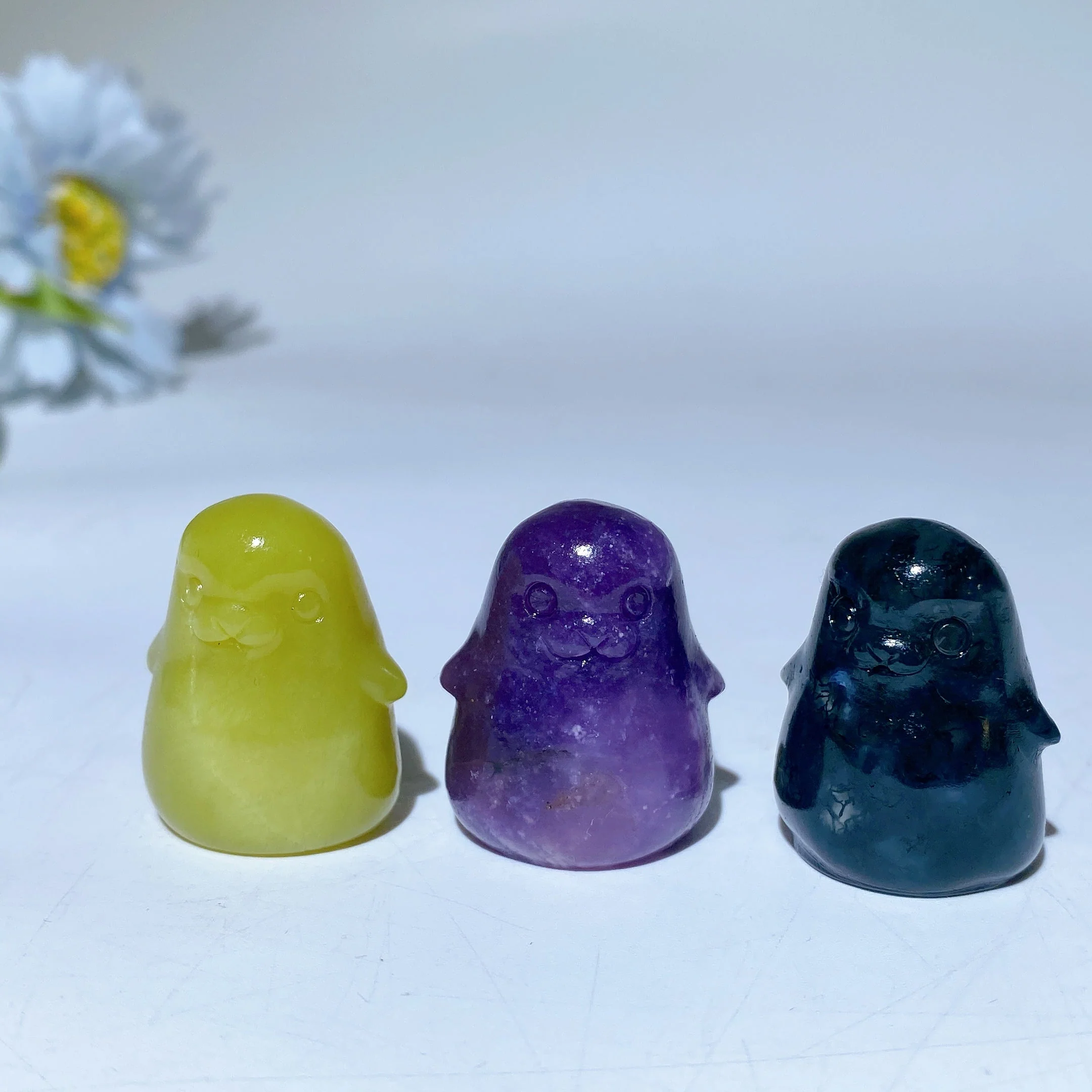1.2 Inch Mixed Crystal Seal Figurine for Spiritual Healing - Image 5