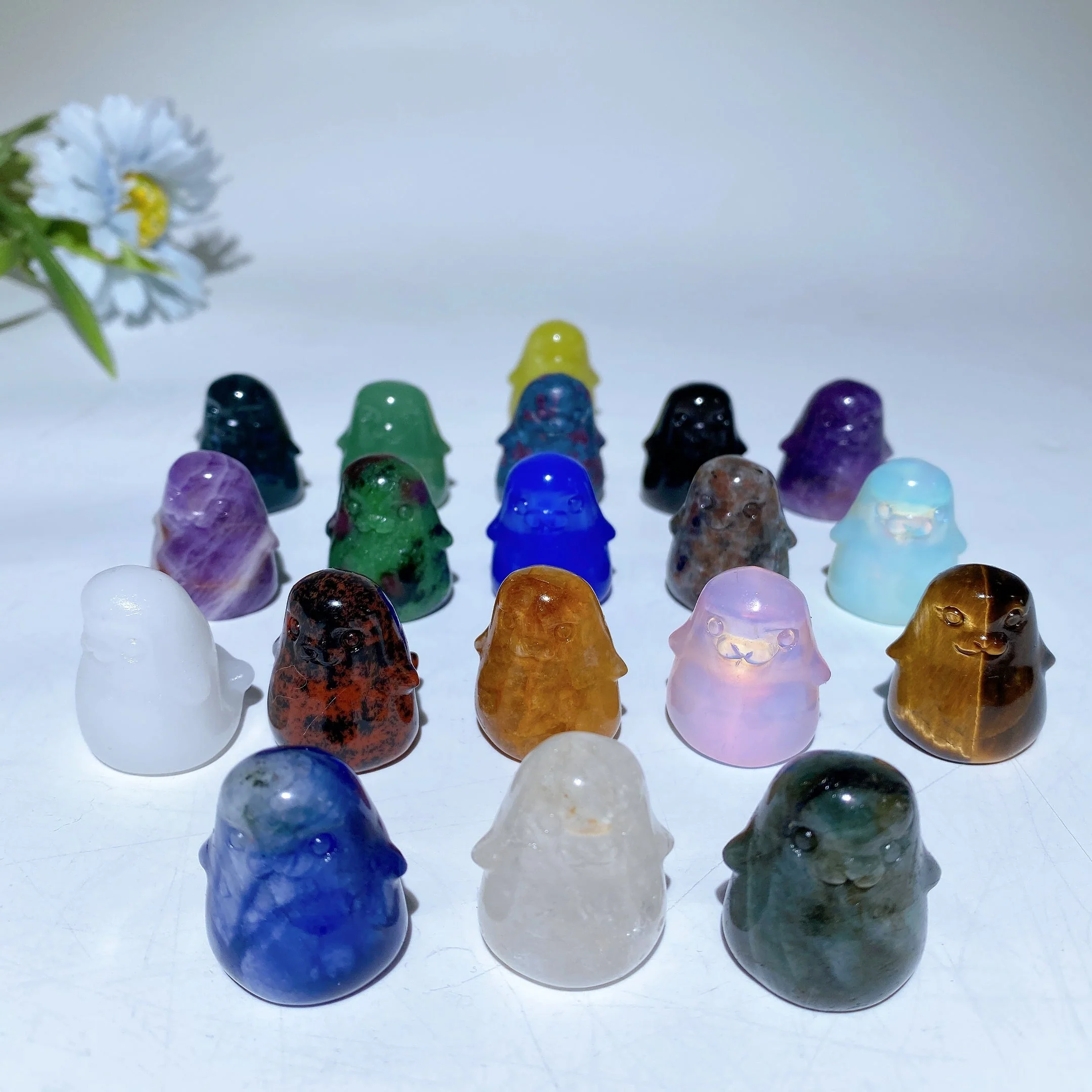 1.2 Inch Mixed Crystal Seal Figurine for Spiritual Healing - Image 8