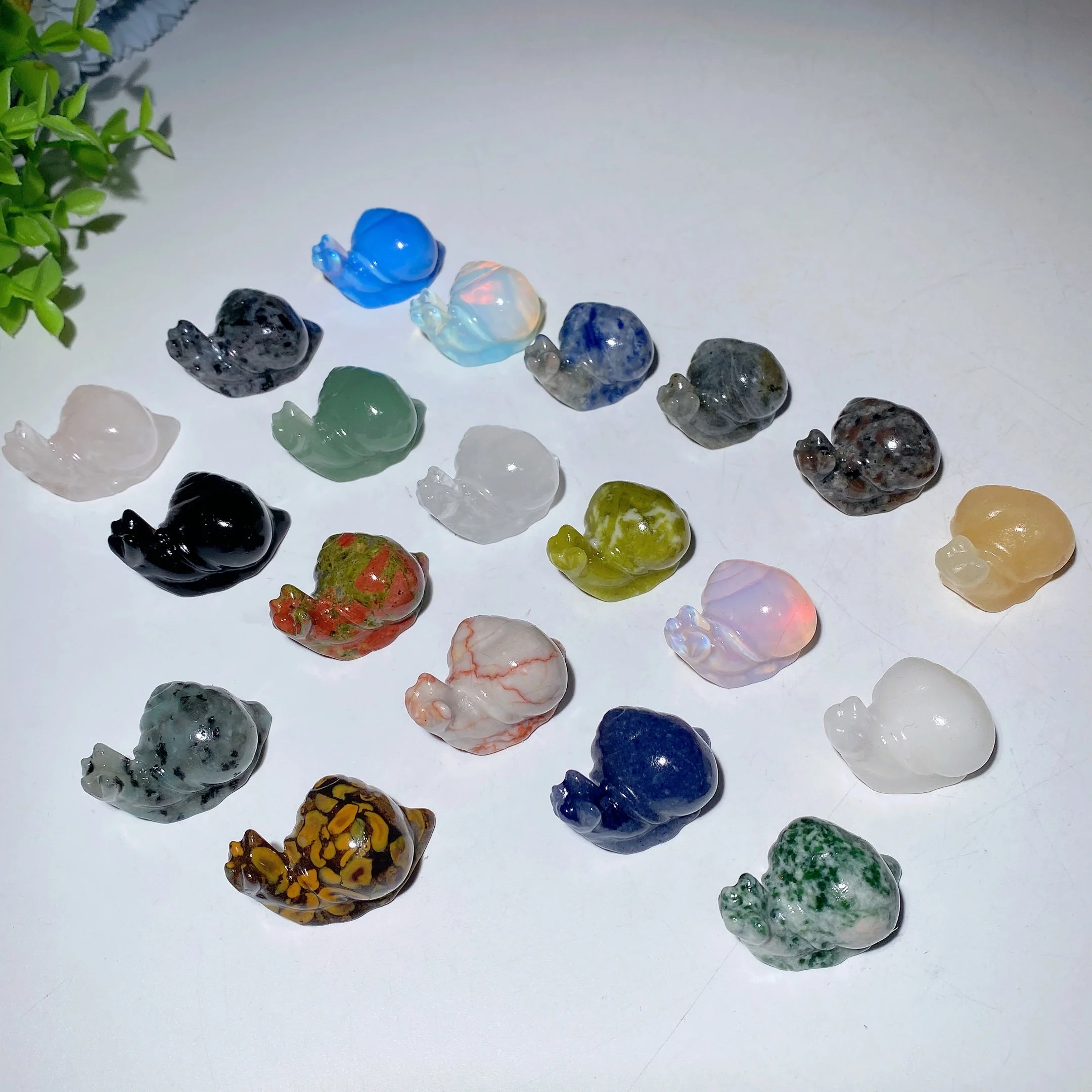 1.6" Mixed Crystal Snail Carvings for Healing and Energy - Image 5