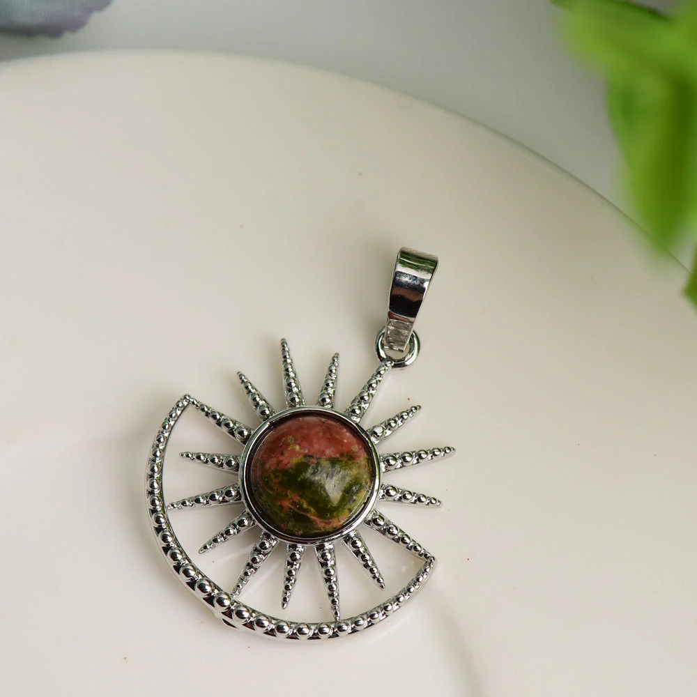 Mixed Crystal Sun Shape Spiritual Pendant 2.5cm Healing - Image 12