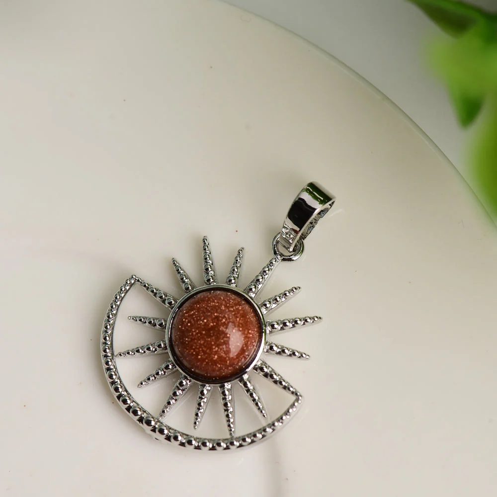Mixed Crystal Sun Shape Spiritual Pendant 2.5cm Healing - Image 13