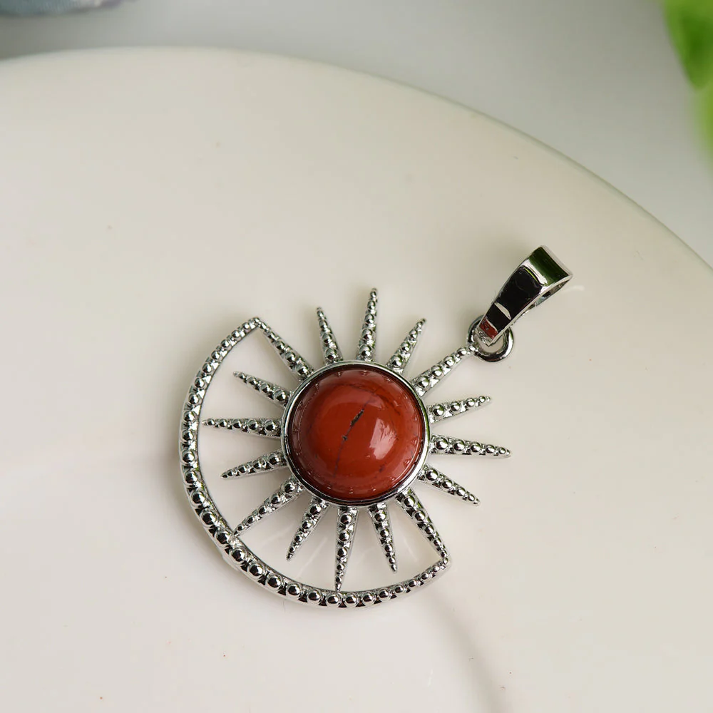 Mixed Crystal Sun Shape Spiritual Pendant 2.5cm Healing - Image 4