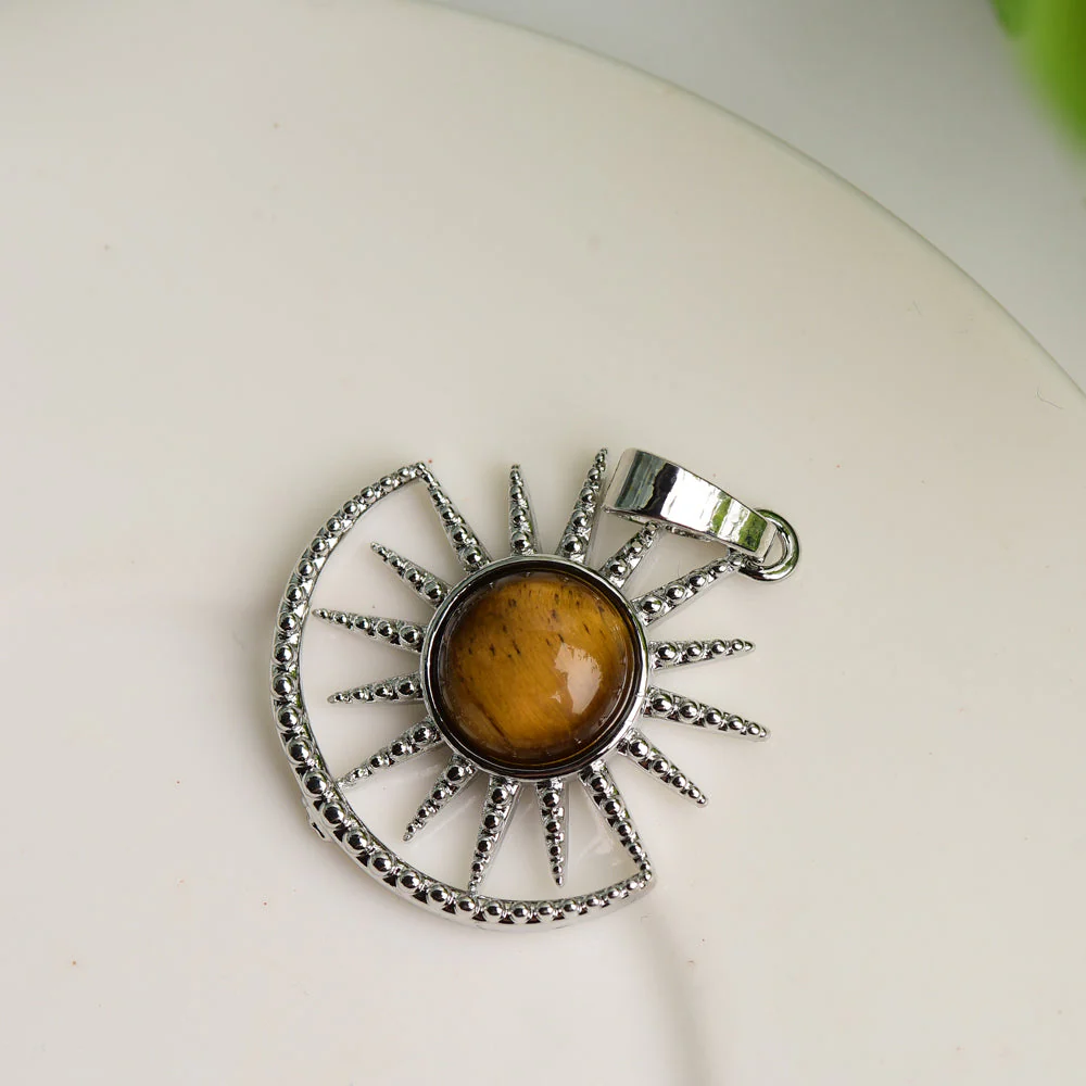 Mixed Crystal Sun Shape Spiritual Pendant 2.5cm Healing - Image 5