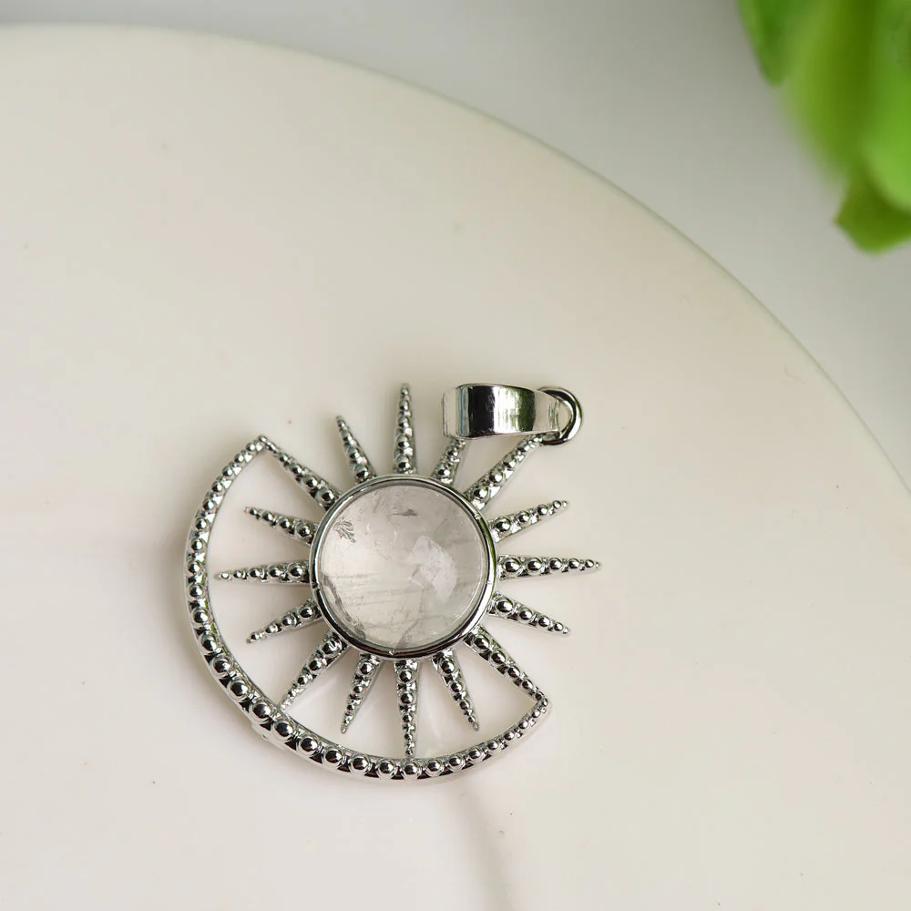 Mixed Crystal Sun Shape Spiritual Pendant 2.5cm Healing - Image 6