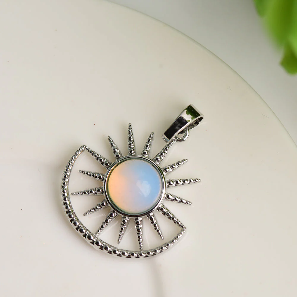Mixed Crystal Sun Shape Spiritual Pendant 2.5cm Healing - Image 7