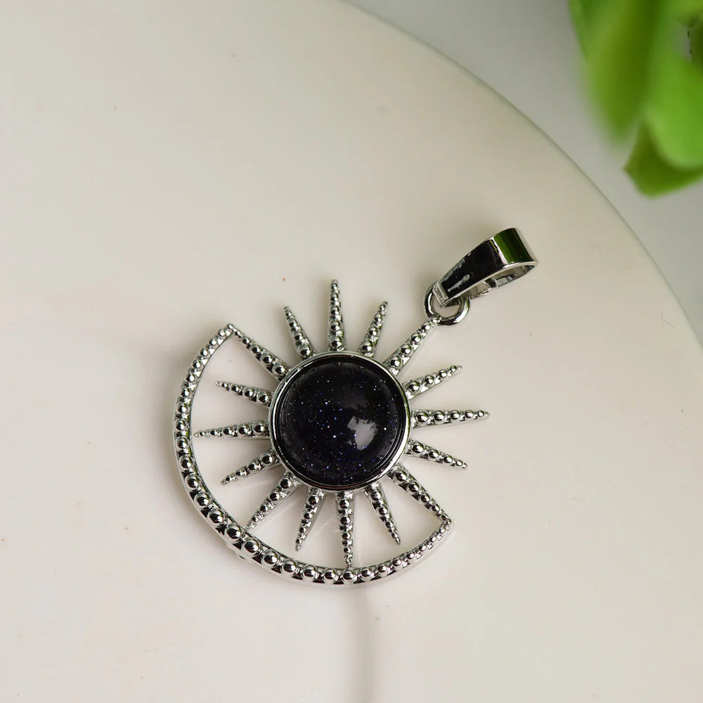 Mixed Crystal Sun Shape Spiritual Pendant 2.5cm Healing - Image 8