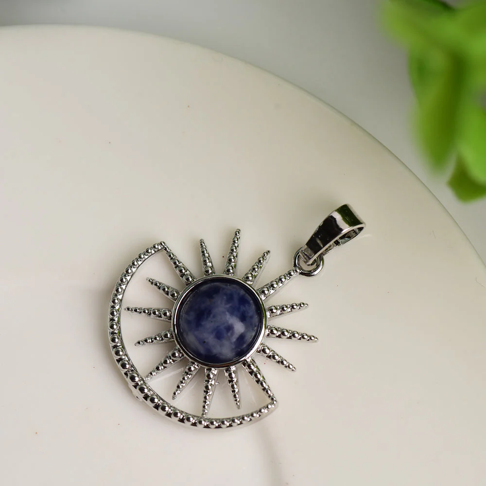 Mixed Crystal Sun Shape Spiritual Pendant 2.5cm Healing - Image 9
